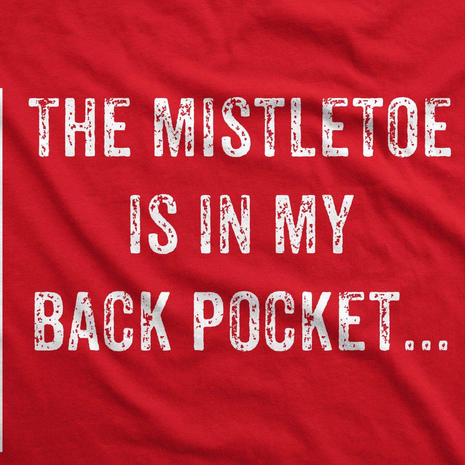 Mistletoe In the Back Pocket Men's Tshirt - Crazy Dog T-Shirts