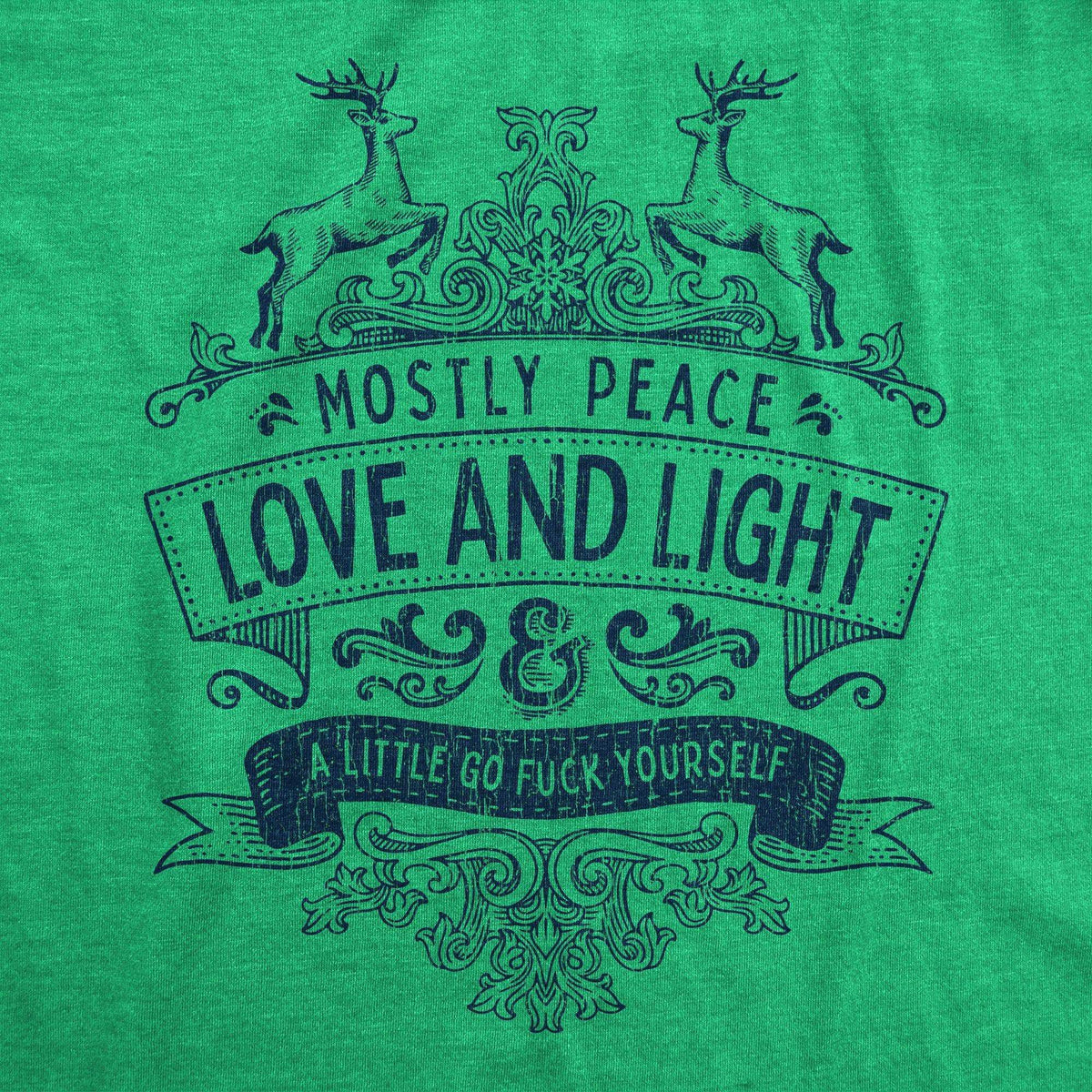 Mostly Peace Love And Light A Little Go Fuck Yourself Men&#39;s Tshirt - Crazy Dog T-Shirts