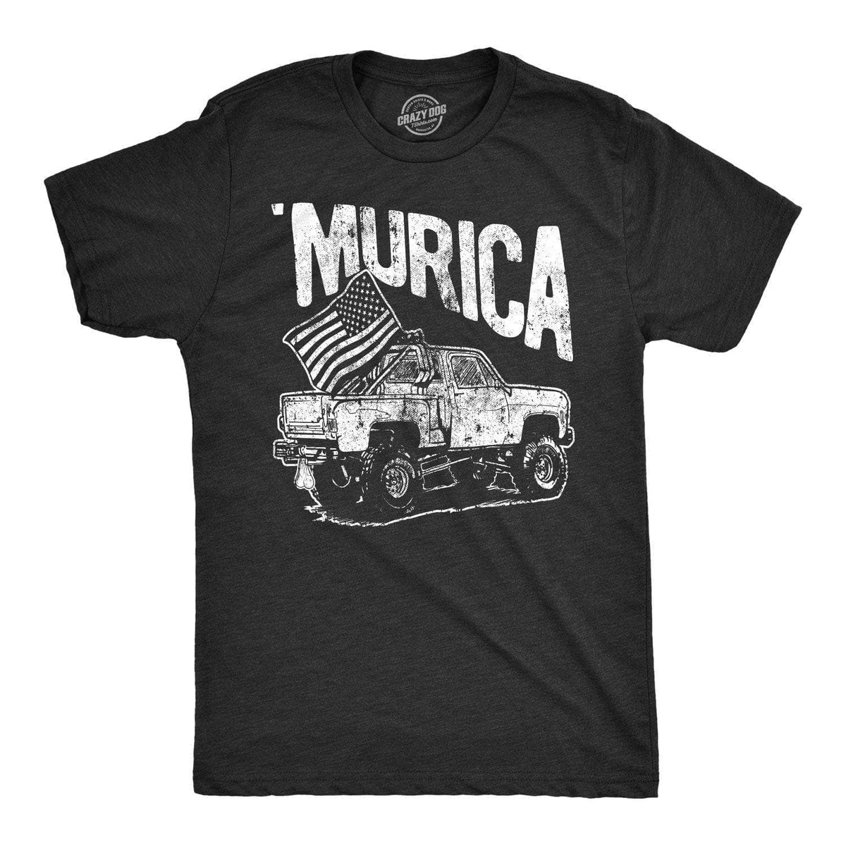 Murica Truck Men&#39;s Tshirt - Crazy Dog T-Shirts