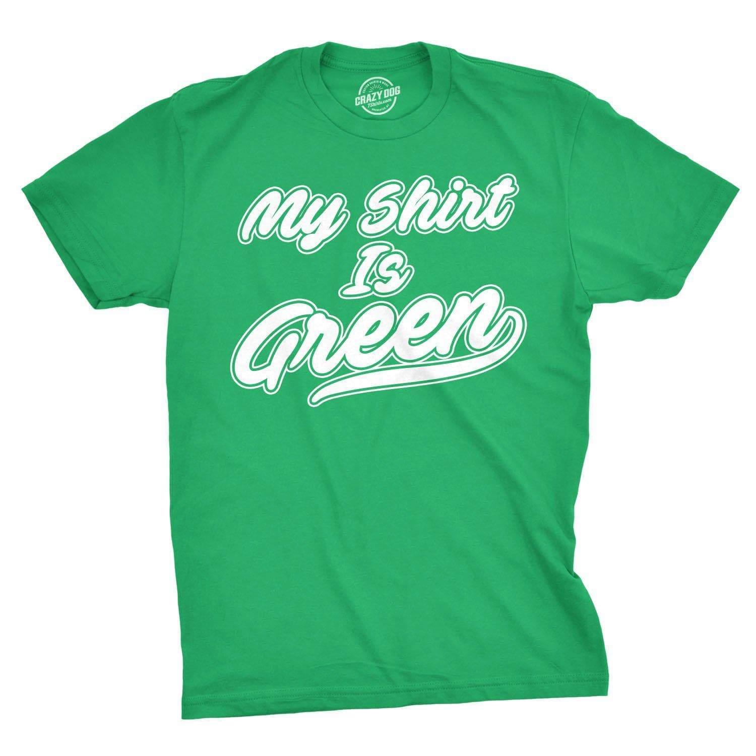 My Shirt Is Green All Star Team Men's Tshirt  -  Crazy Dog T-Shirts