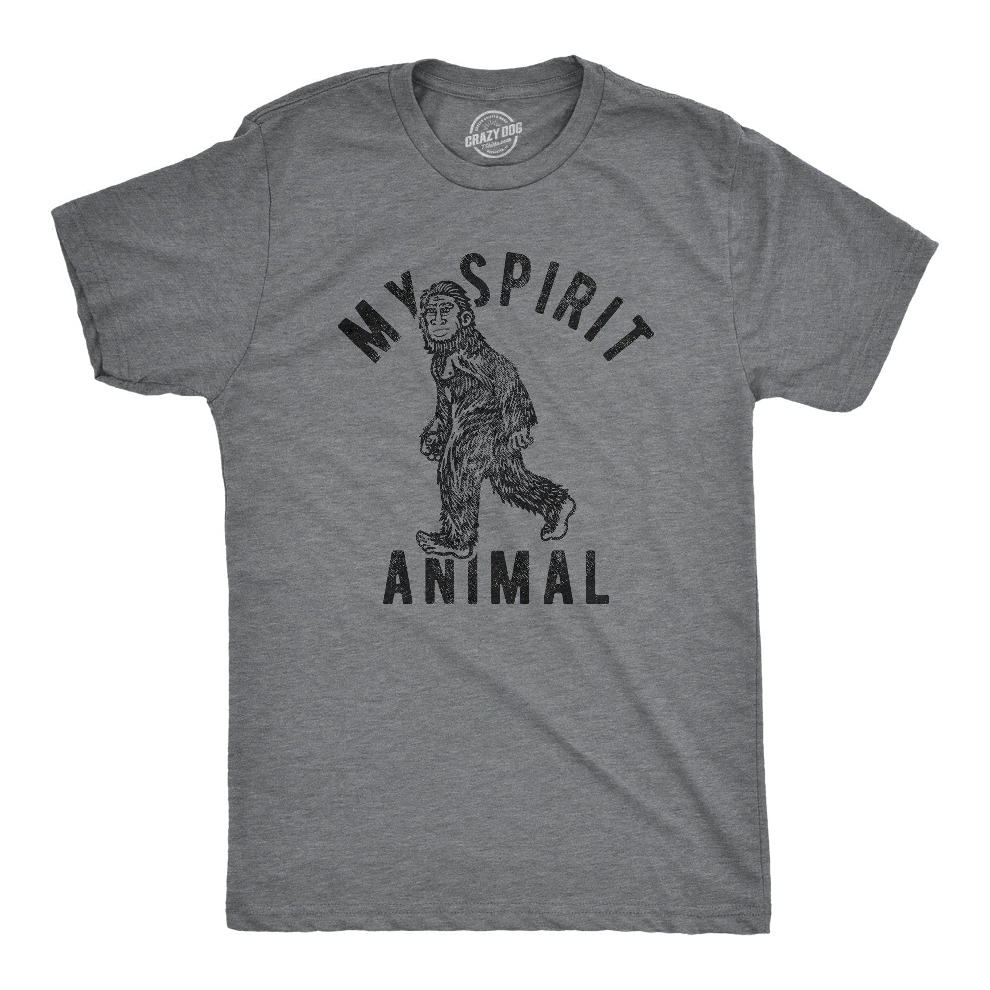 My Spirit Animal: Bigfoot Men's Tshirt - Crazy Dog T-Shirts