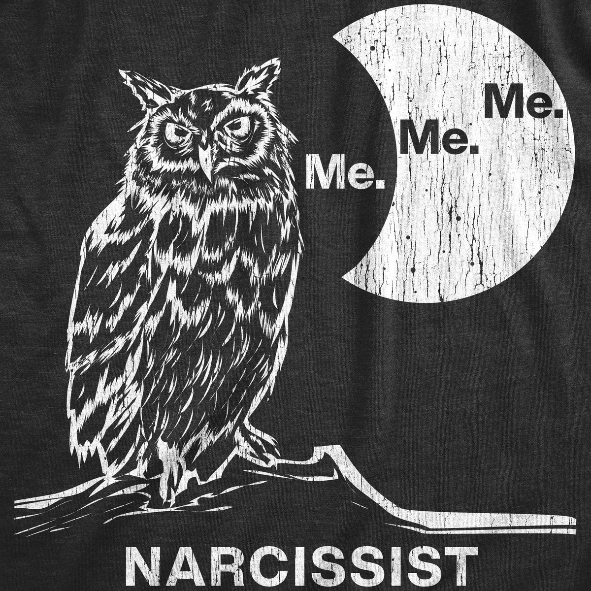 Narcissist Owl Men&#39;s Tshirt  -  Crazy Dog T-Shirts