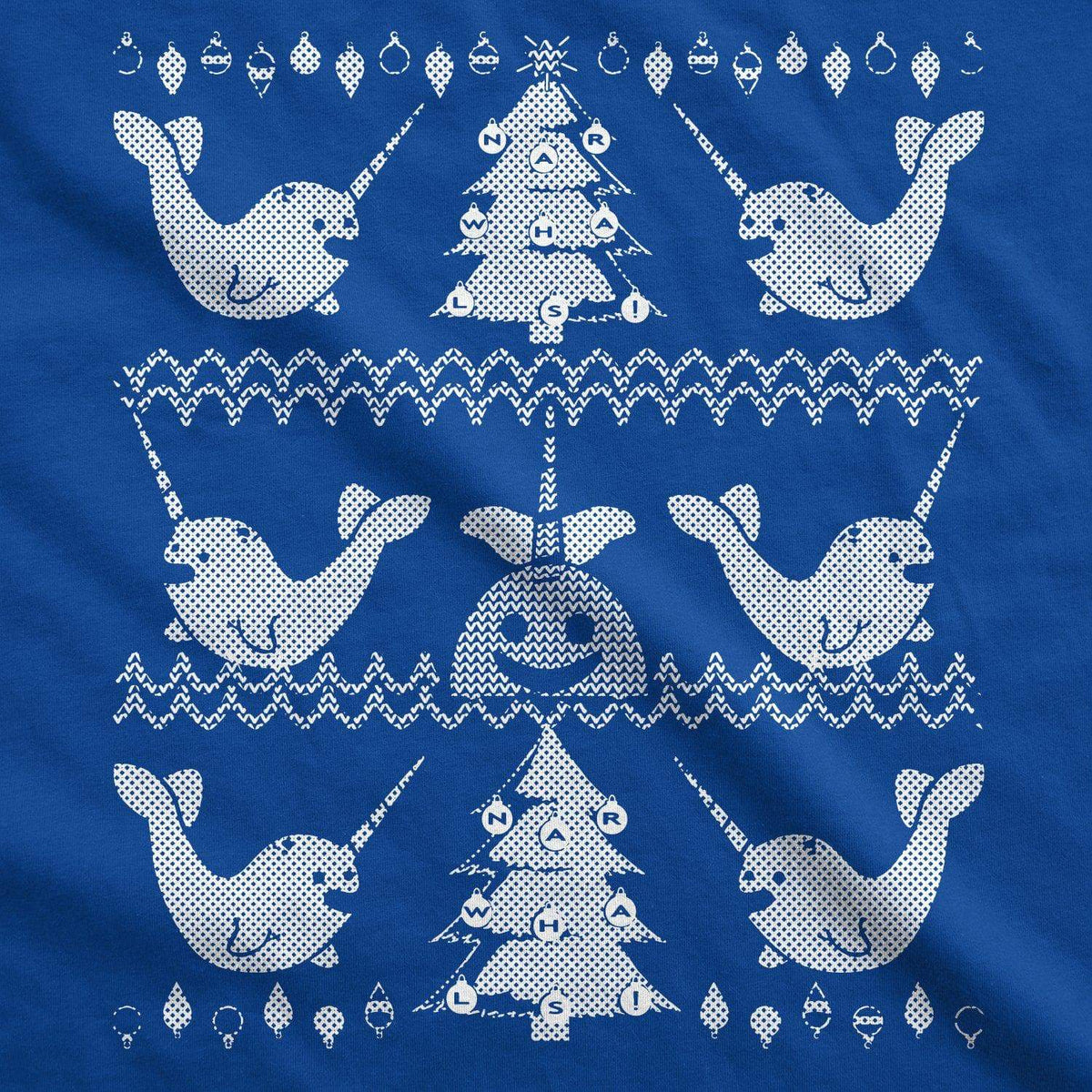 Narwhal Ugly Christmas Sweater Men&#39;s Tshirt - Crazy Dog T-Shirts
