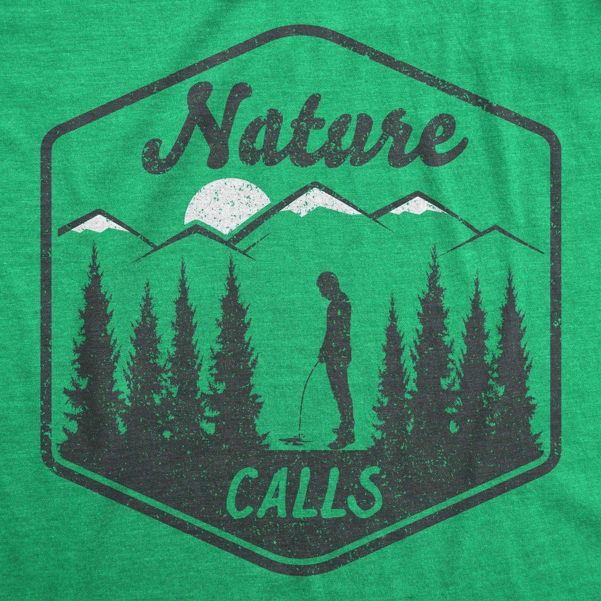 Nature Calls Men&#39;s Tshirt - Crazy Dog T-Shirts