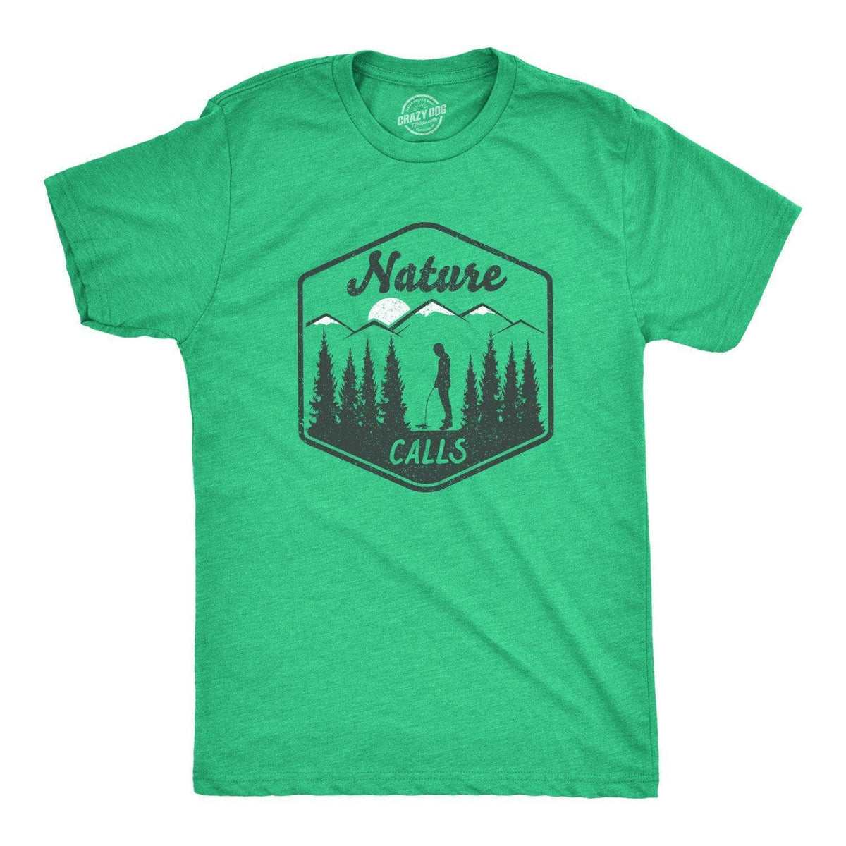 Nature Calls Men&#39;s Tshirt - Crazy Dog T-Shirts