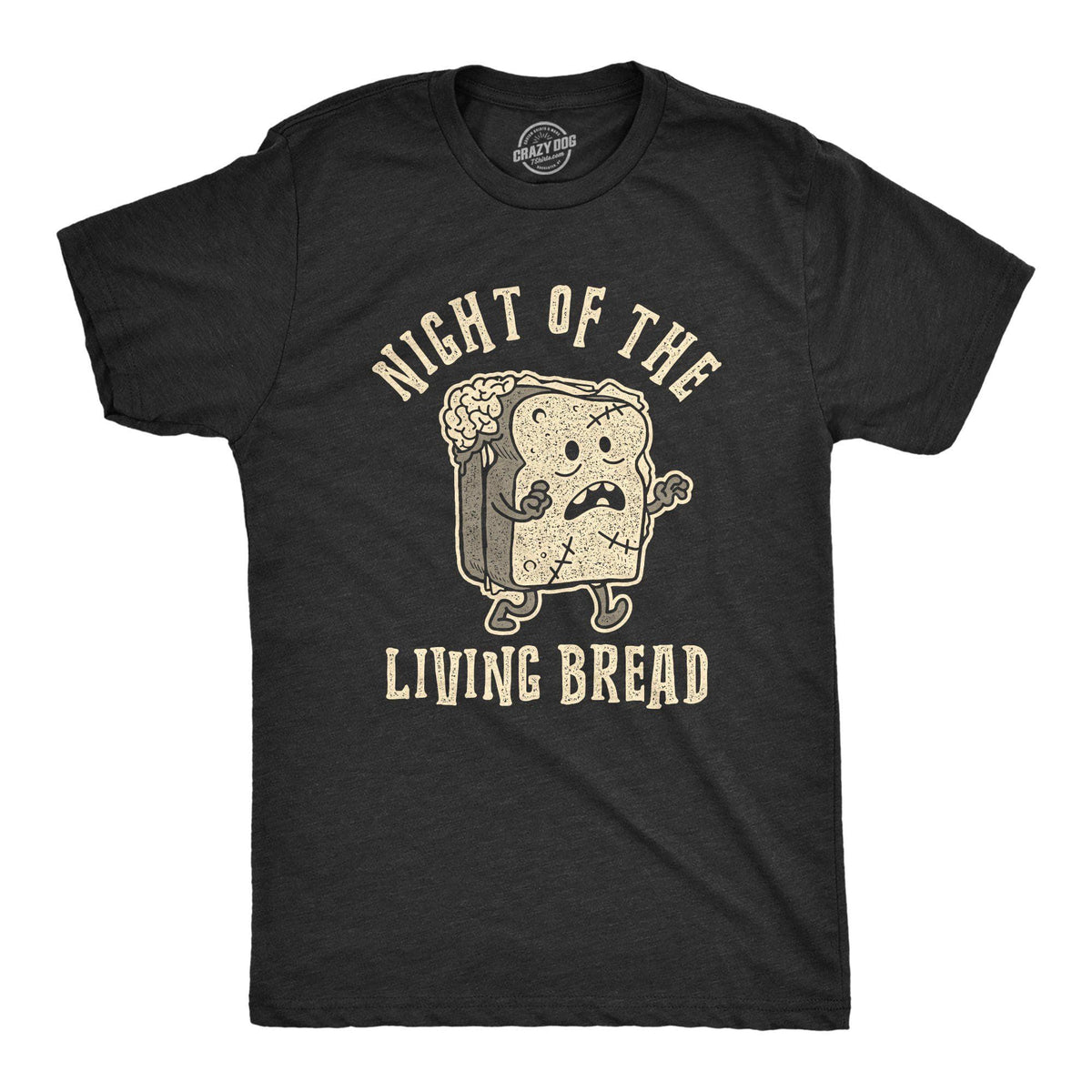 Night Of The Living Bread Men&#39;s Tshirt - Crazy Dog T-Shirts