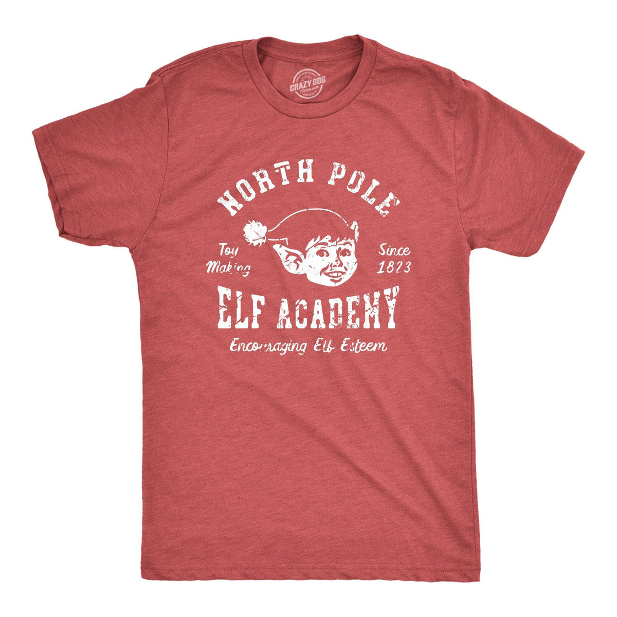 North Pole Elf Academy Men&#39;s Tshirt  -  Crazy Dog T-Shirts
