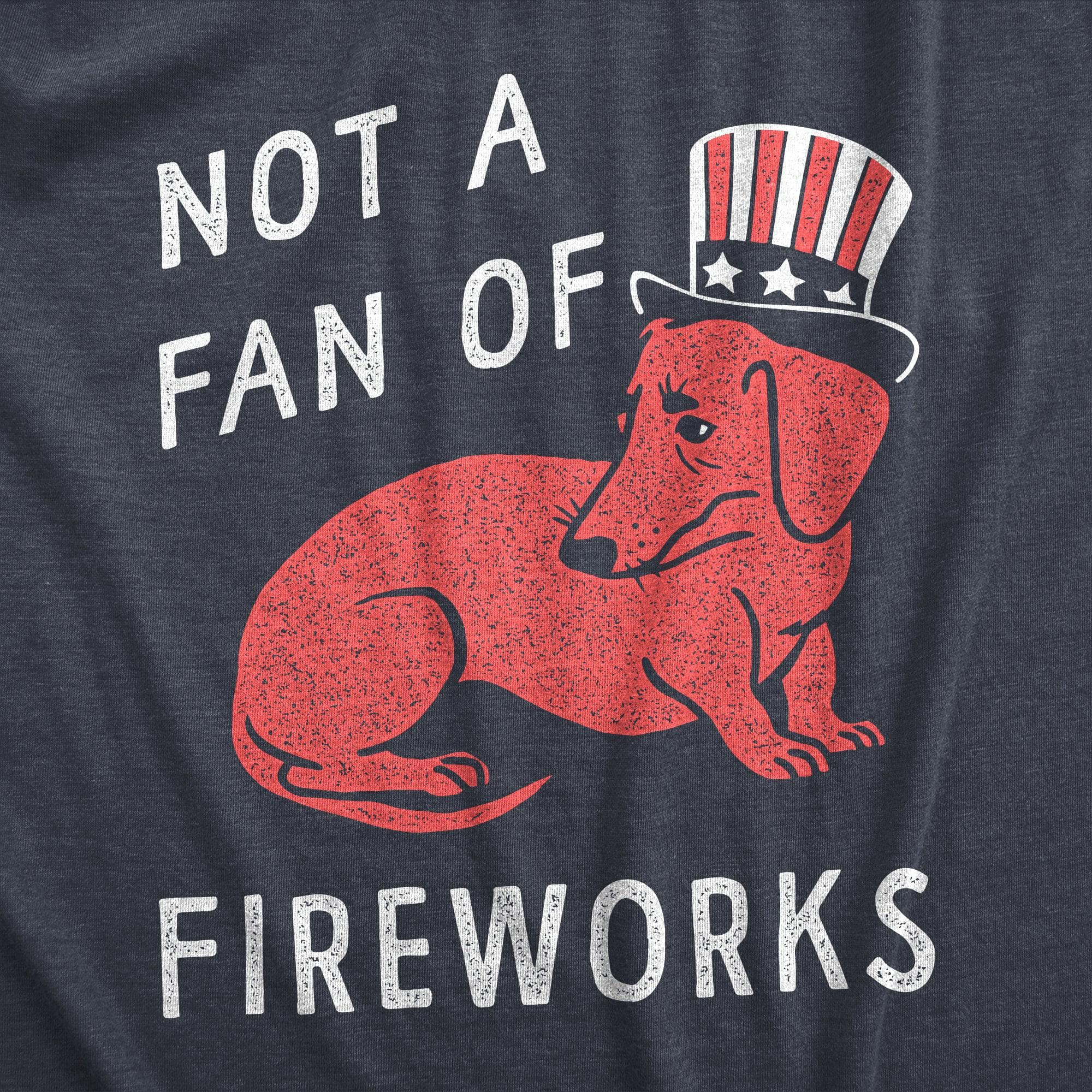 Not A Fan Of Fireworks Men's Tshirt  -  Crazy Dog T-Shirts