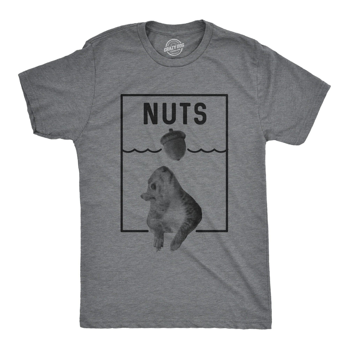 Nuts Jaws Squirrel Parody Men&#39;s Tshirt  -  Crazy Dog T-Shirts