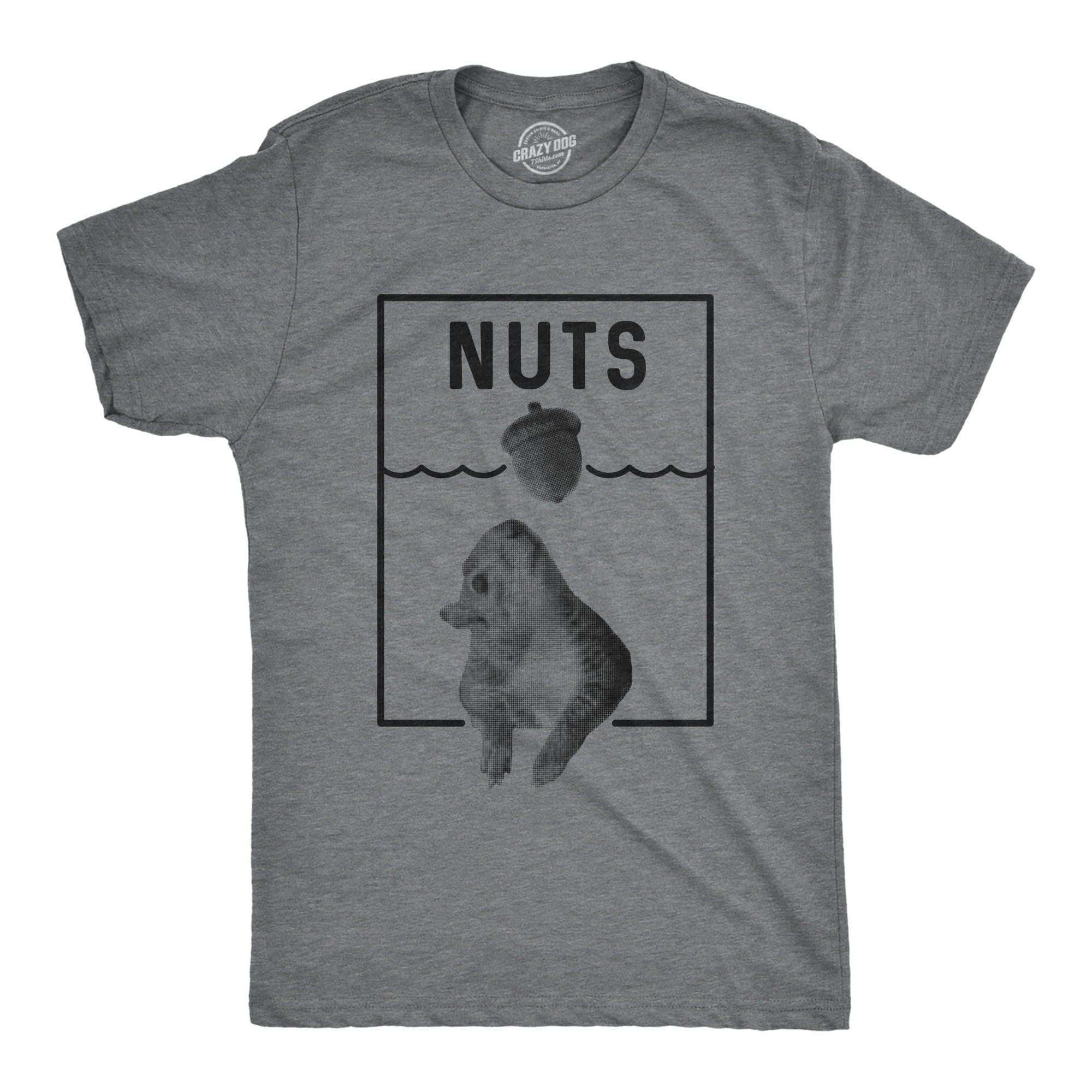 Nuts Jaws Squirrel Parody Men's Tshirt  -  Crazy Dog T-Shirts