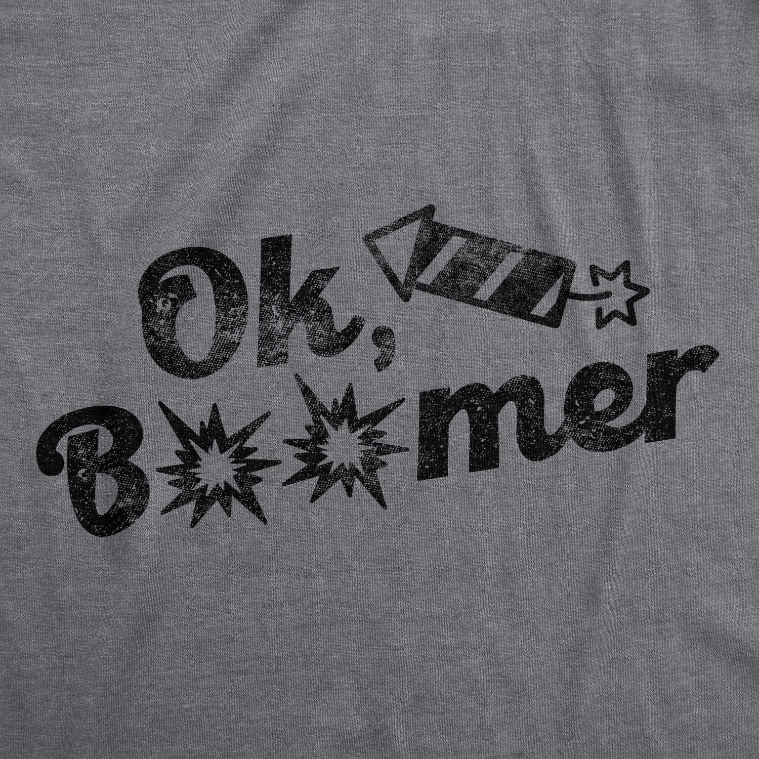 Ok Boomer Fireworks Men's Tshirt - Crazy Dog T-Shirts