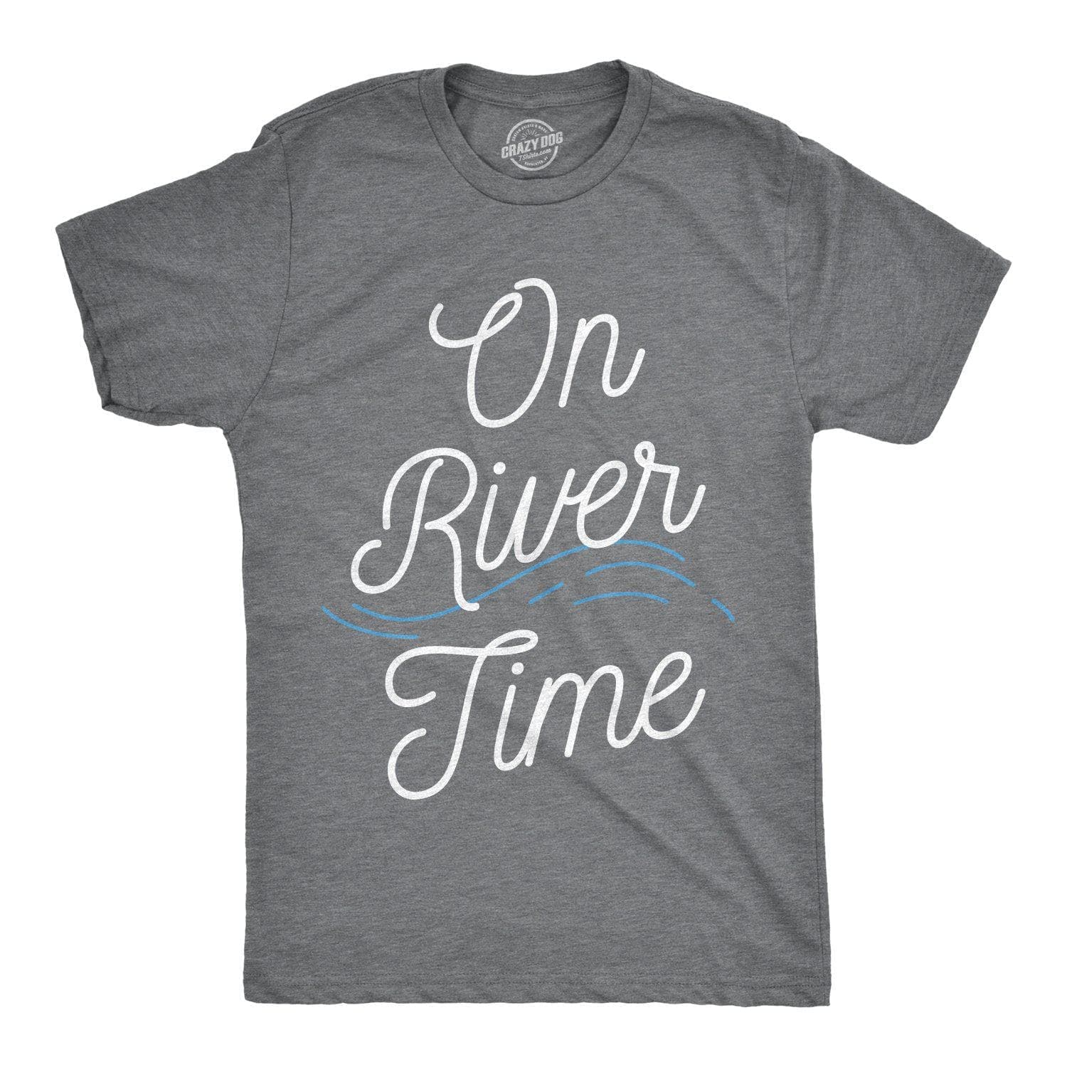 On River Time Men's Tshirt - Crazy Dog T-Shirts
