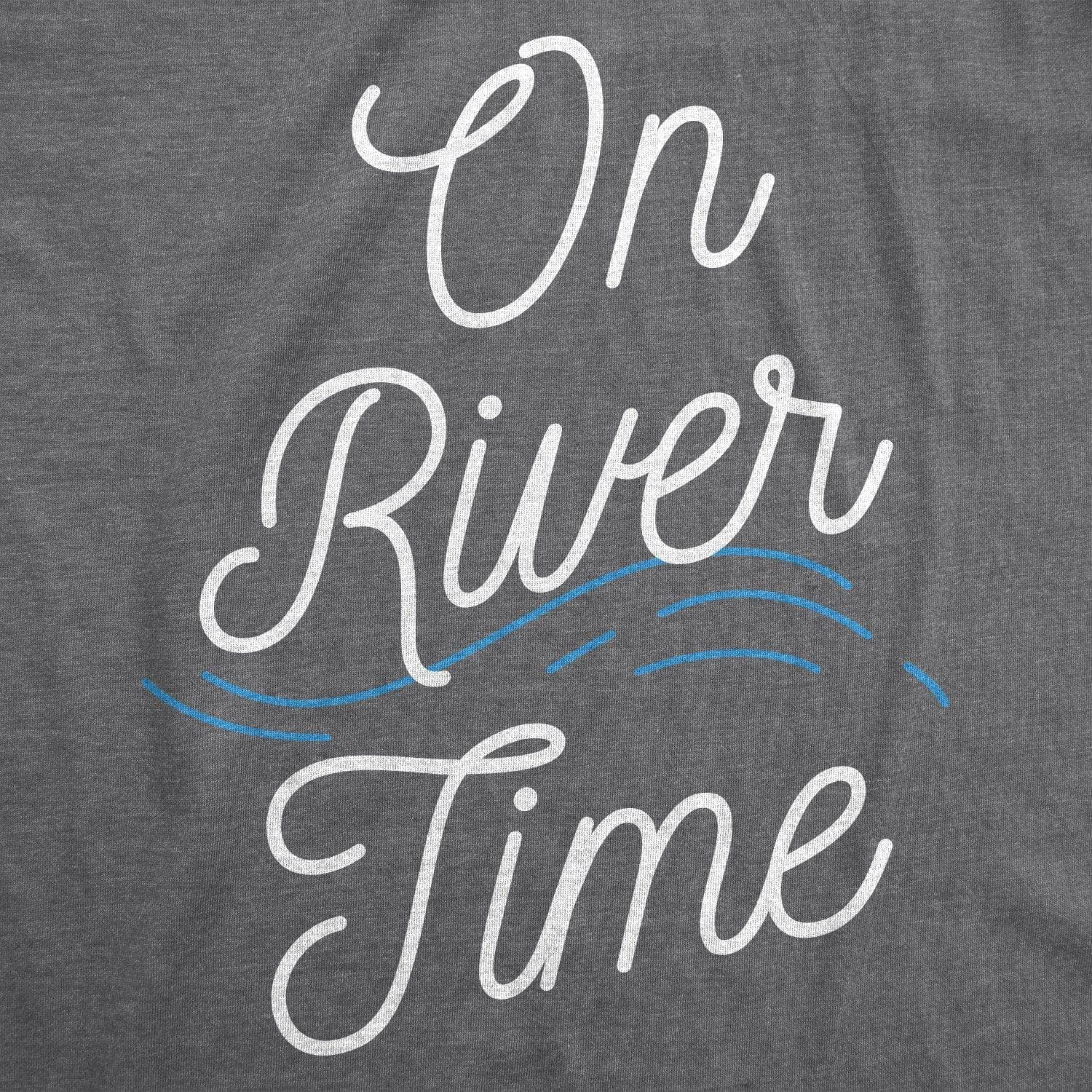 On River Time Men's Tshirt - Crazy Dog T-Shirts