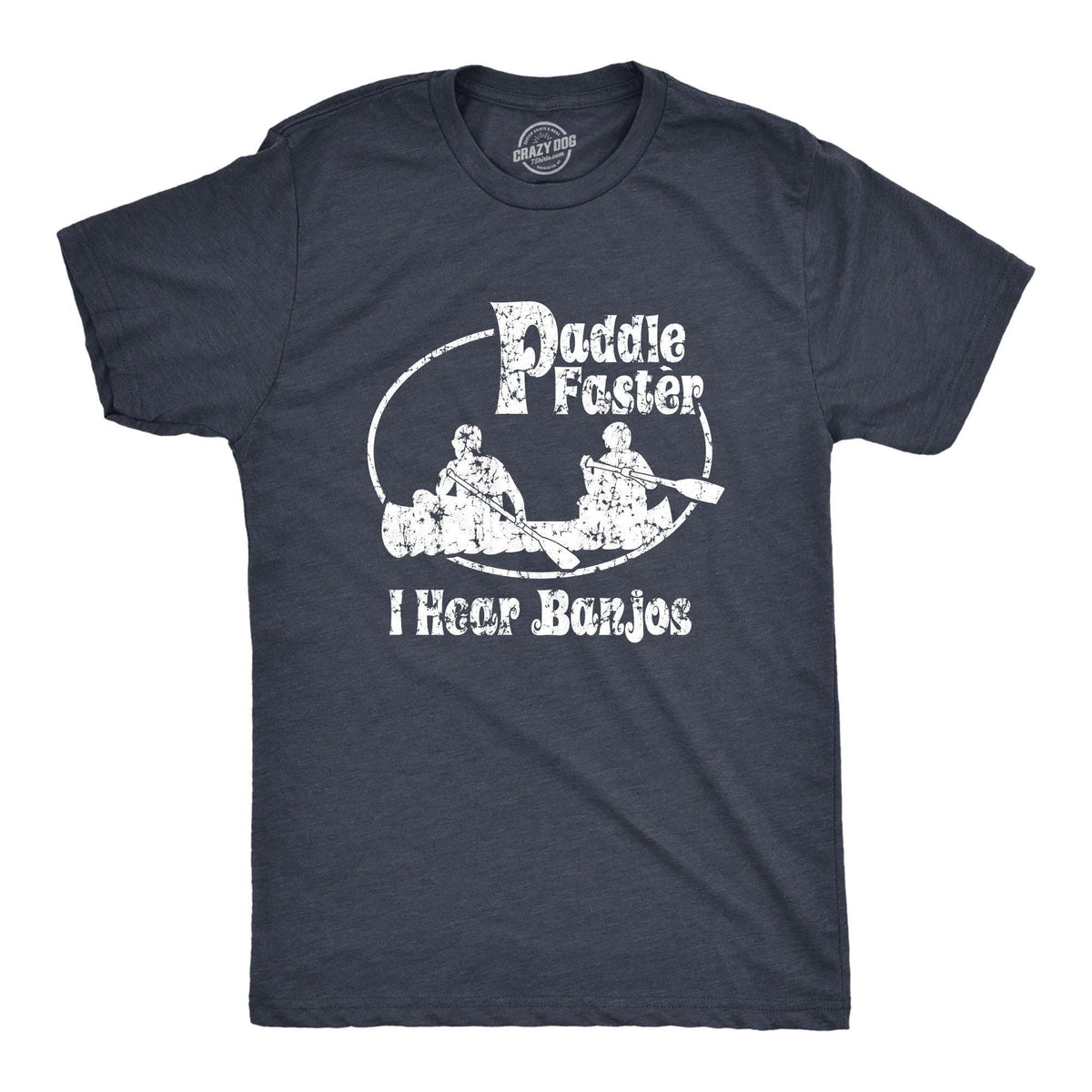 Paddle Faster Men&#39;s Tshirt  -  Crazy Dog T-Shirts