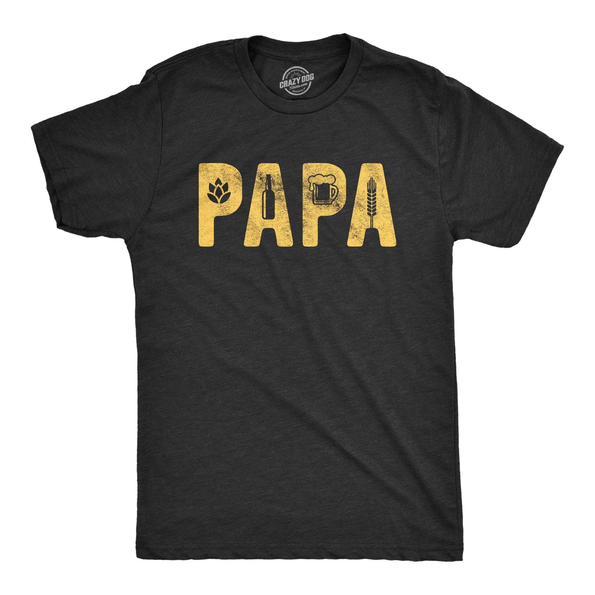 Papa Beer Men's Tshirt - Crazy Dog T-Shirts