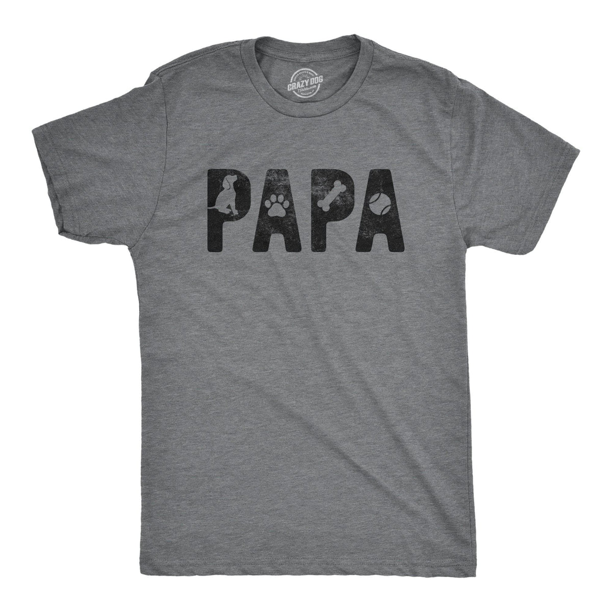Papa Dog Men&#39;s Tshirt - Crazy Dog T-Shirts