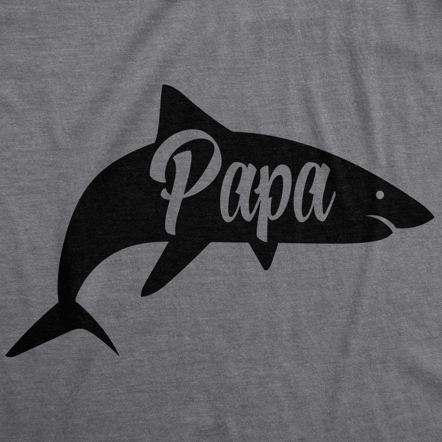 Papa Shark Men's Tshirt  -  Crazy Dog T-Shirts