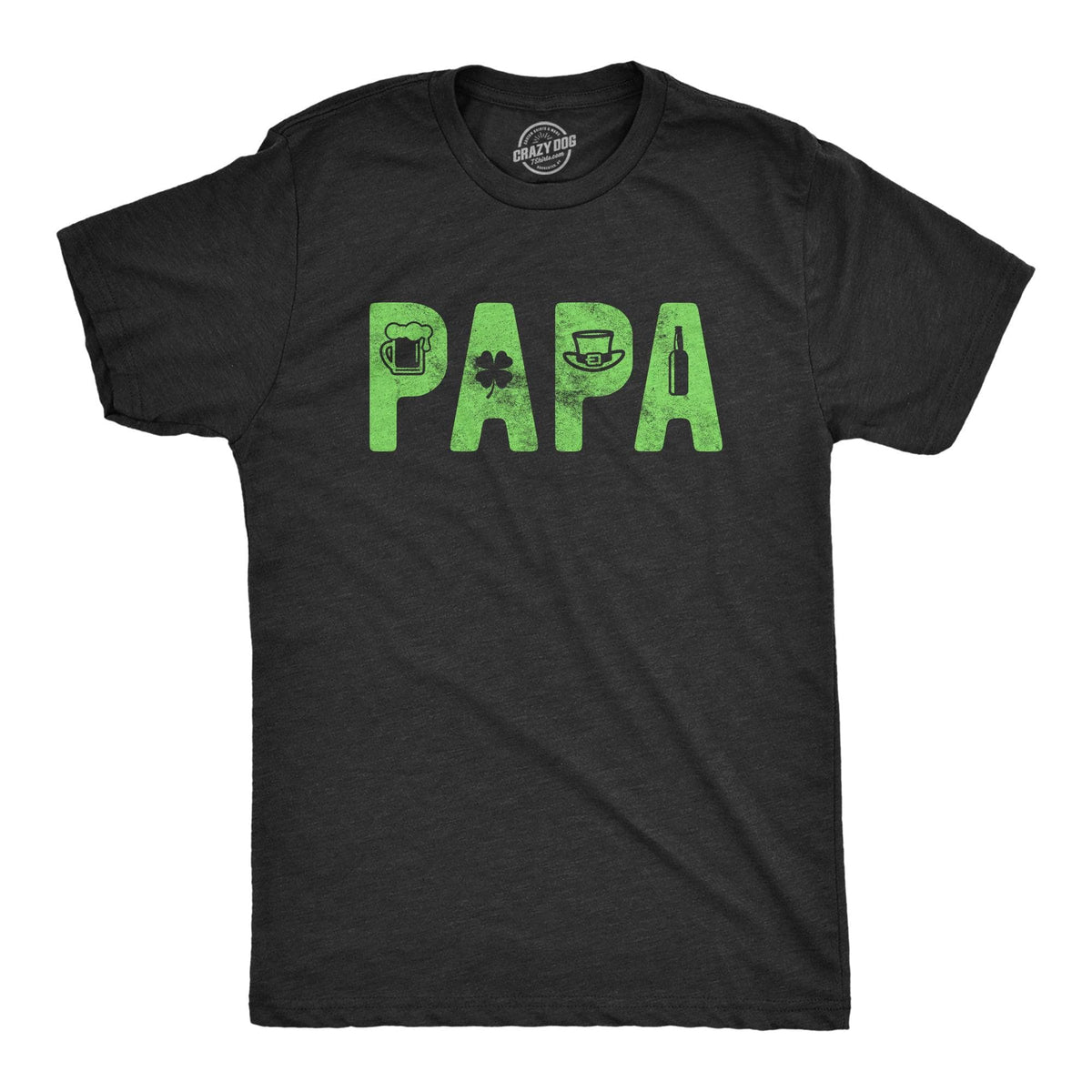 Papa St. Patrick&#39;s Day Men&#39;s Tshirt  -  Crazy Dog T-Shirts