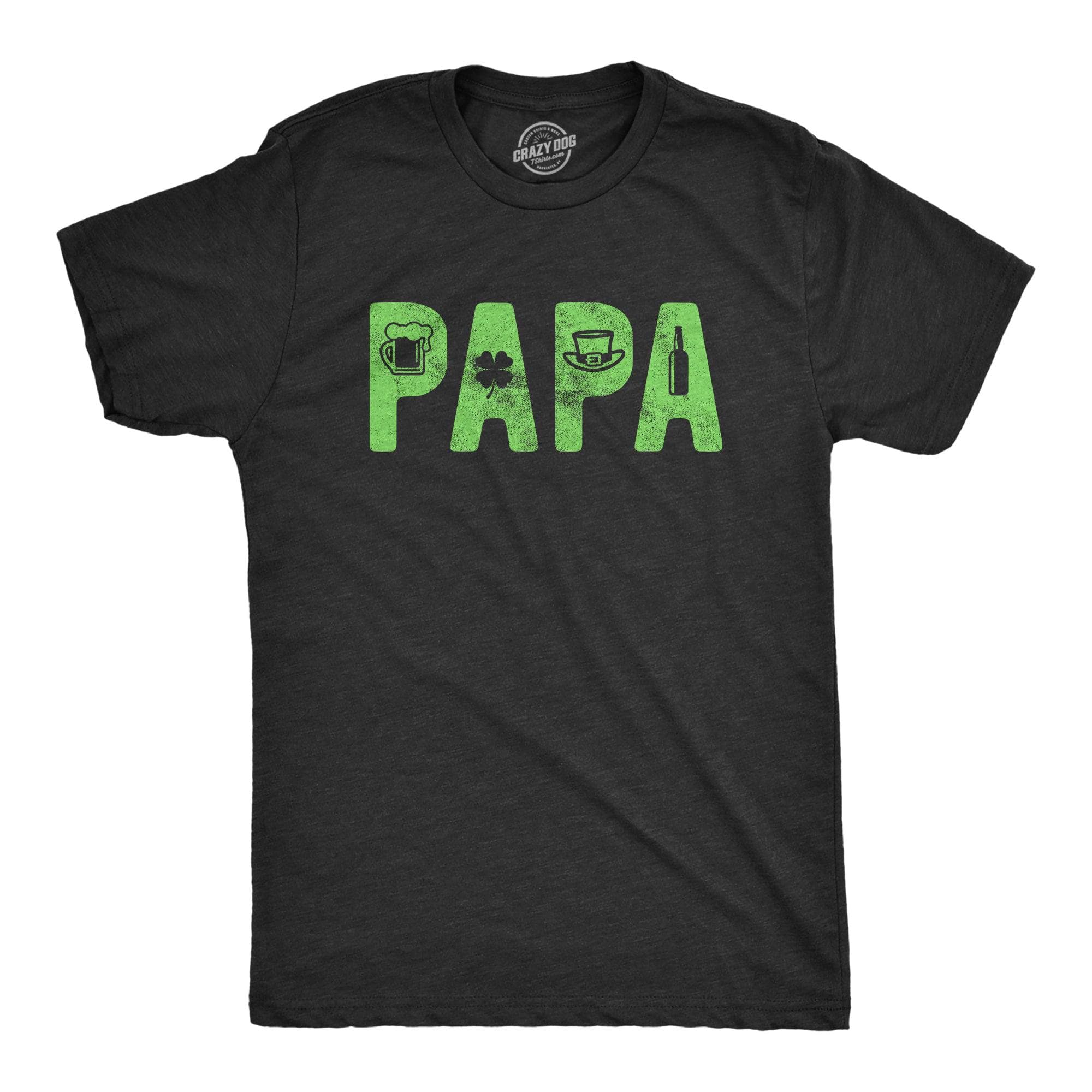 Papa St. Patrick's Day Men's Tshirt  -  Crazy Dog T-Shirts