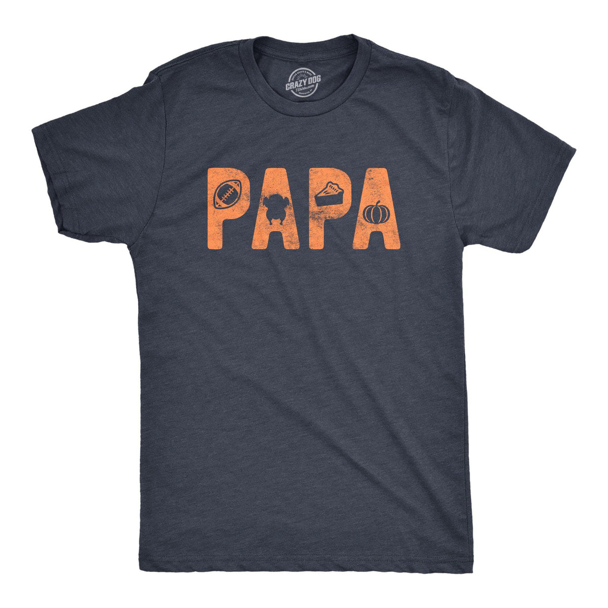 Papa Thanksgiving Men&#39;s Tshirt - Crazy Dog T-Shirts