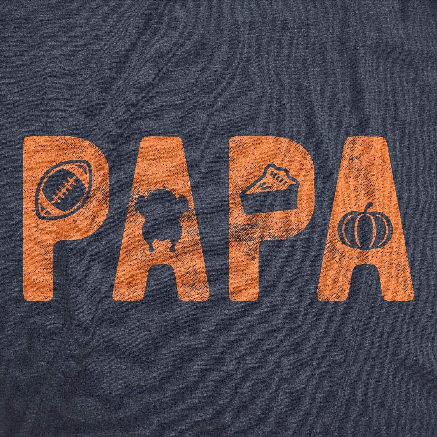 Papa Thanksgiving Men's Tshirt - Crazy Dog T-Shirts