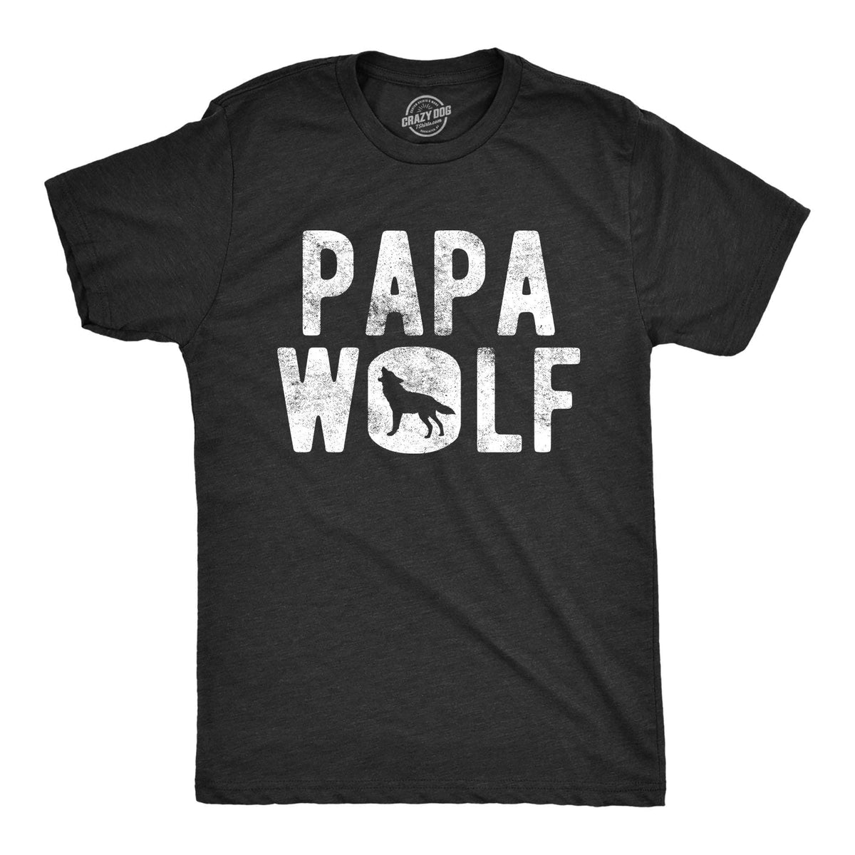 Papa Wolf Men&#39;s Tshirt - Crazy Dog T-Shirts
