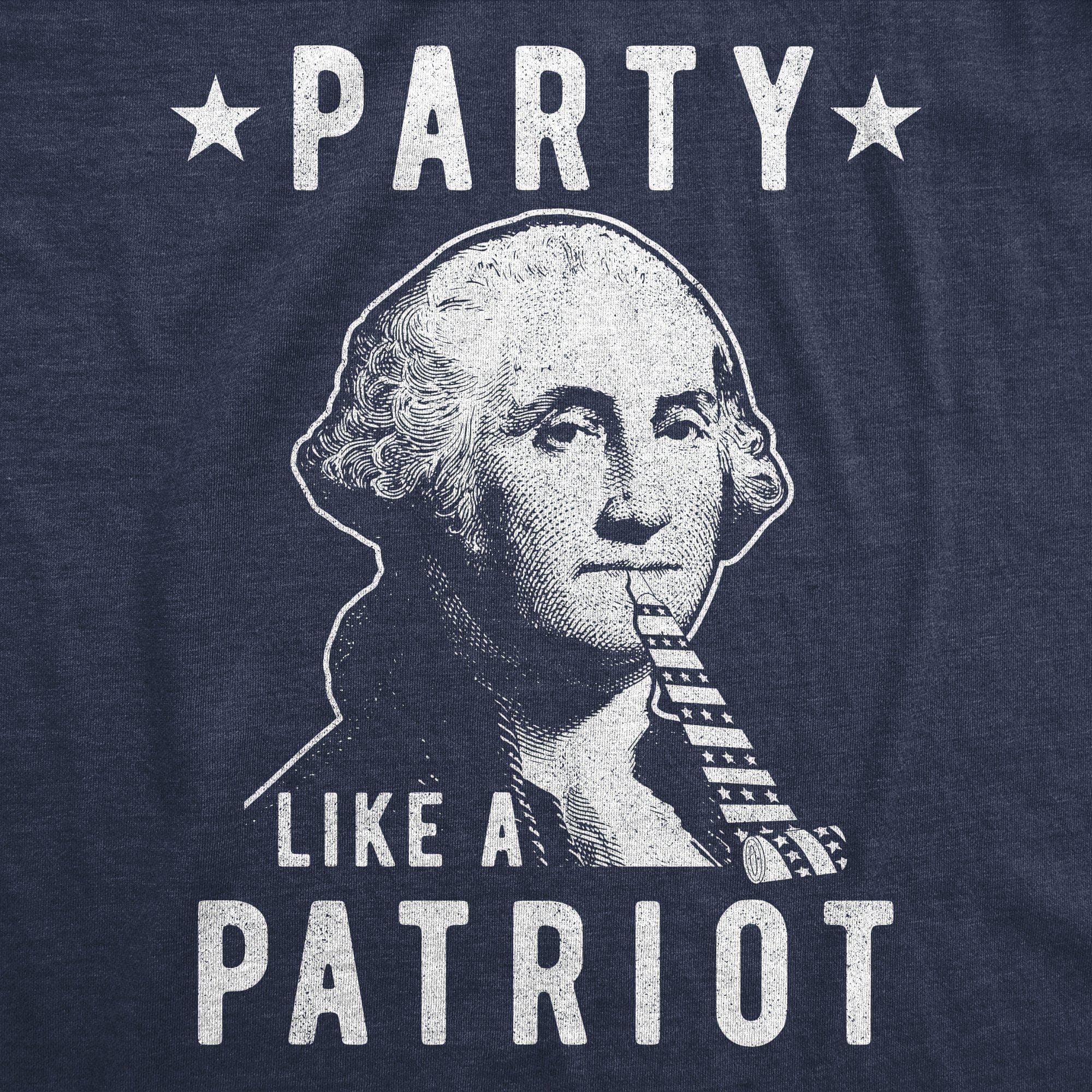 Party Like A Patriot Men's Tshirt - Crazy Dog T-Shirts