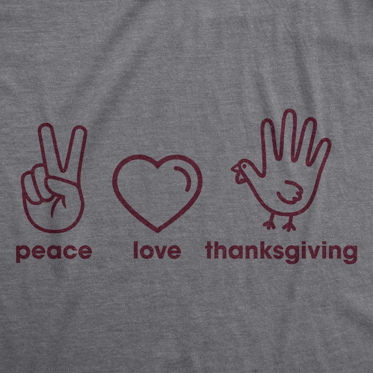 Peace Love Thanksgiving Men&#39;s Tshirt - Crazy Dog T-Shirts