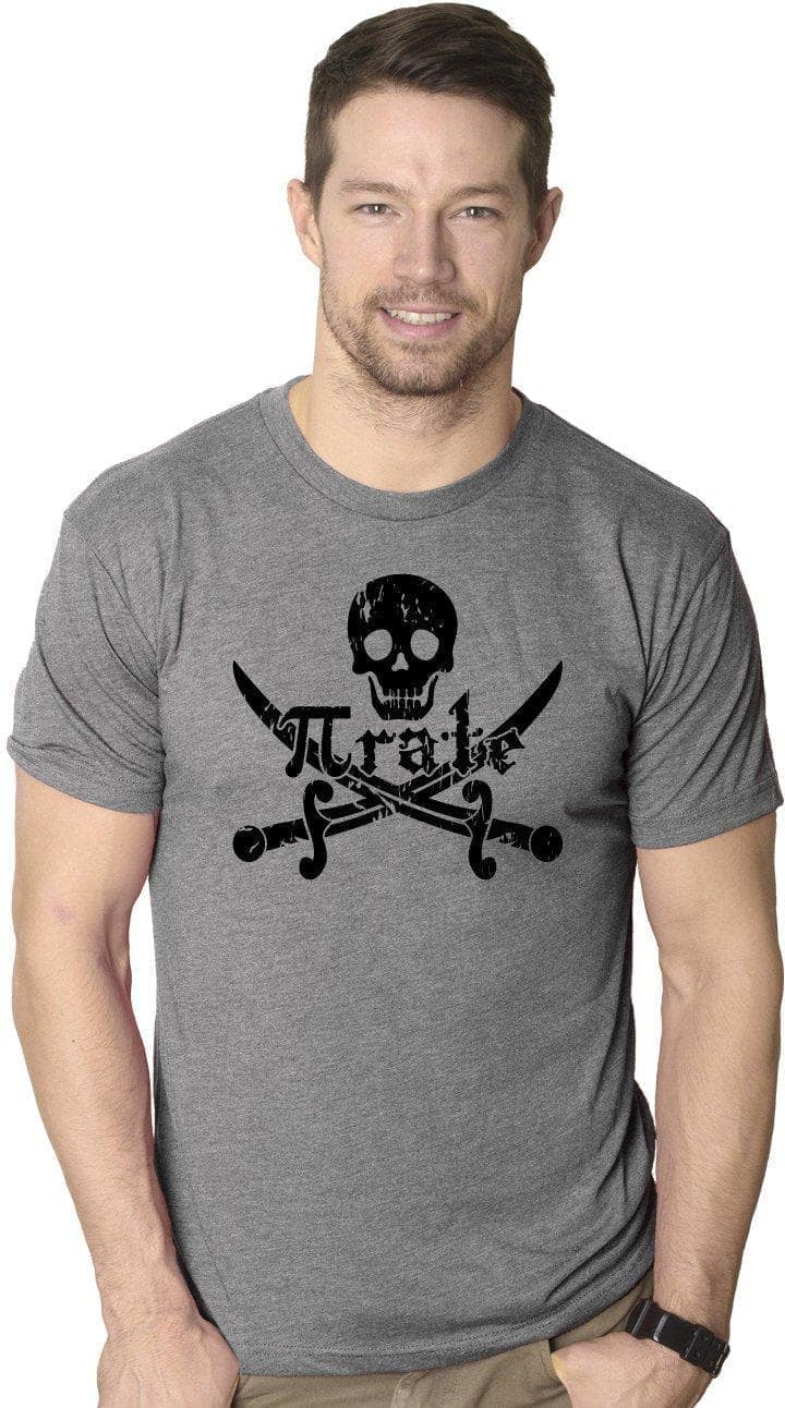 Pirate Skull And Crossbones Men's Tshirt - Crazy Dog T-Shirts