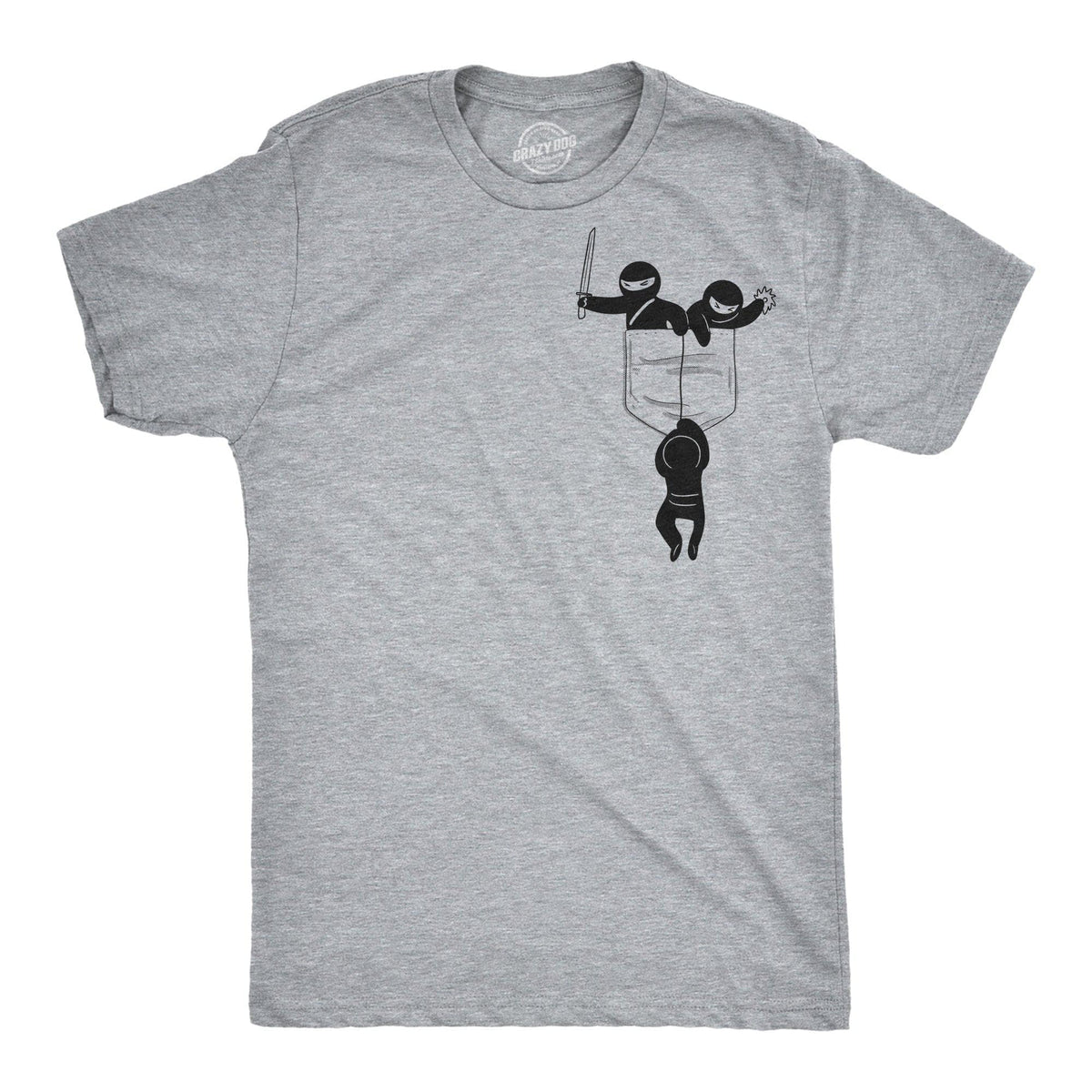 Pocket Ninjas Men&#39;s Tshirt  -  Crazy Dog T-Shirts