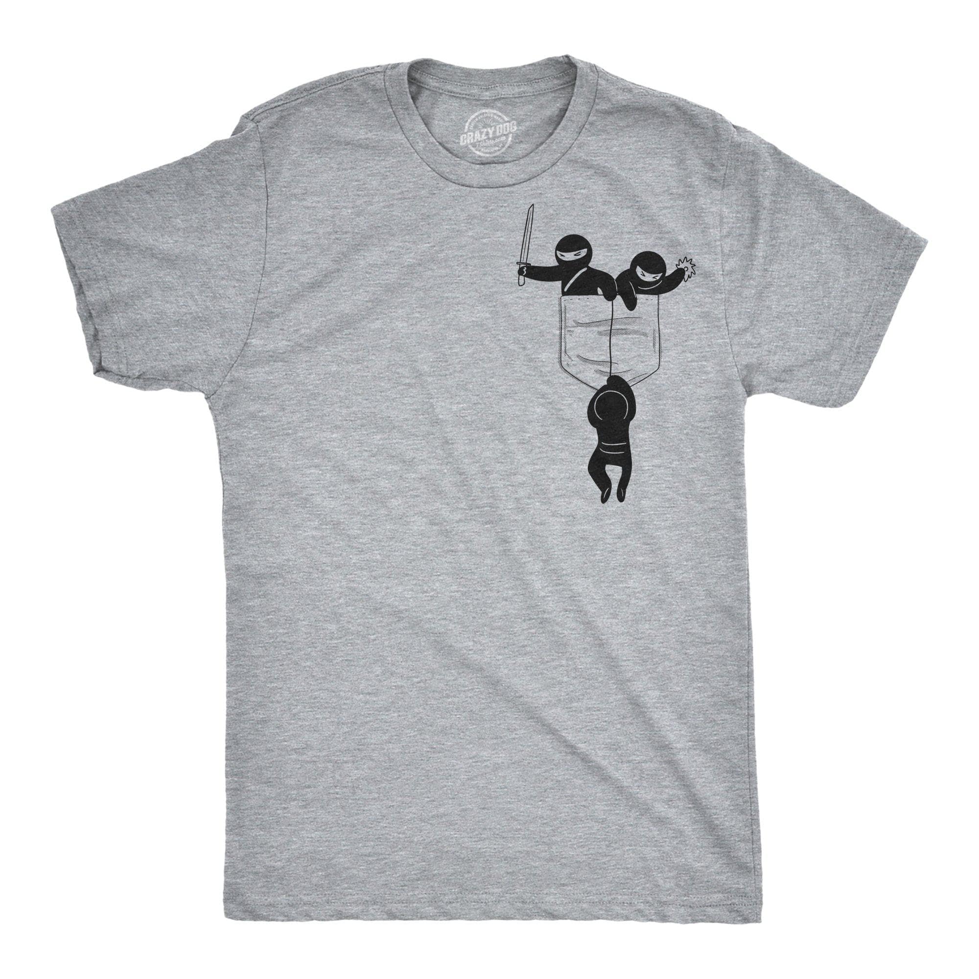 Pocket Ninjas Men's Tshirt  -  Crazy Dog T-Shirts