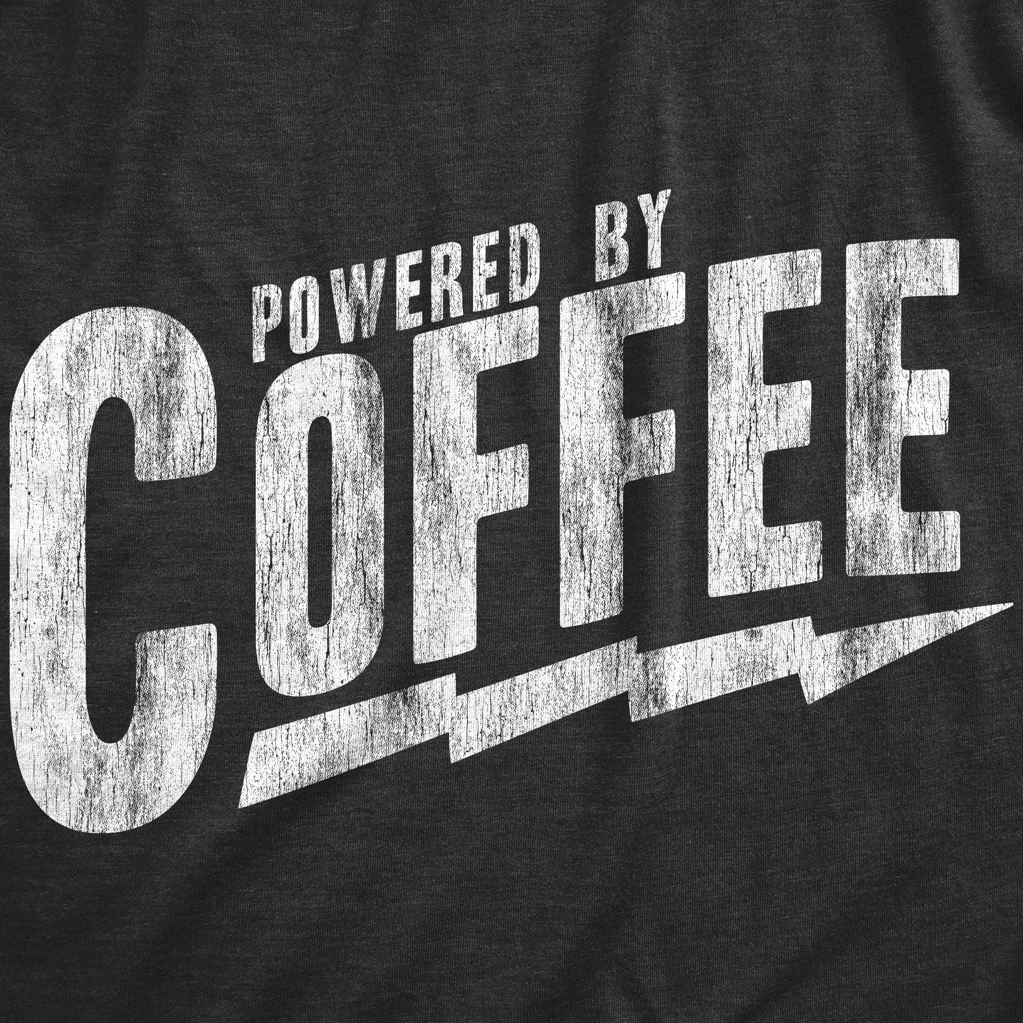 Powered By Coffee Men's Tshirt  -  Crazy Dog T-Shirts