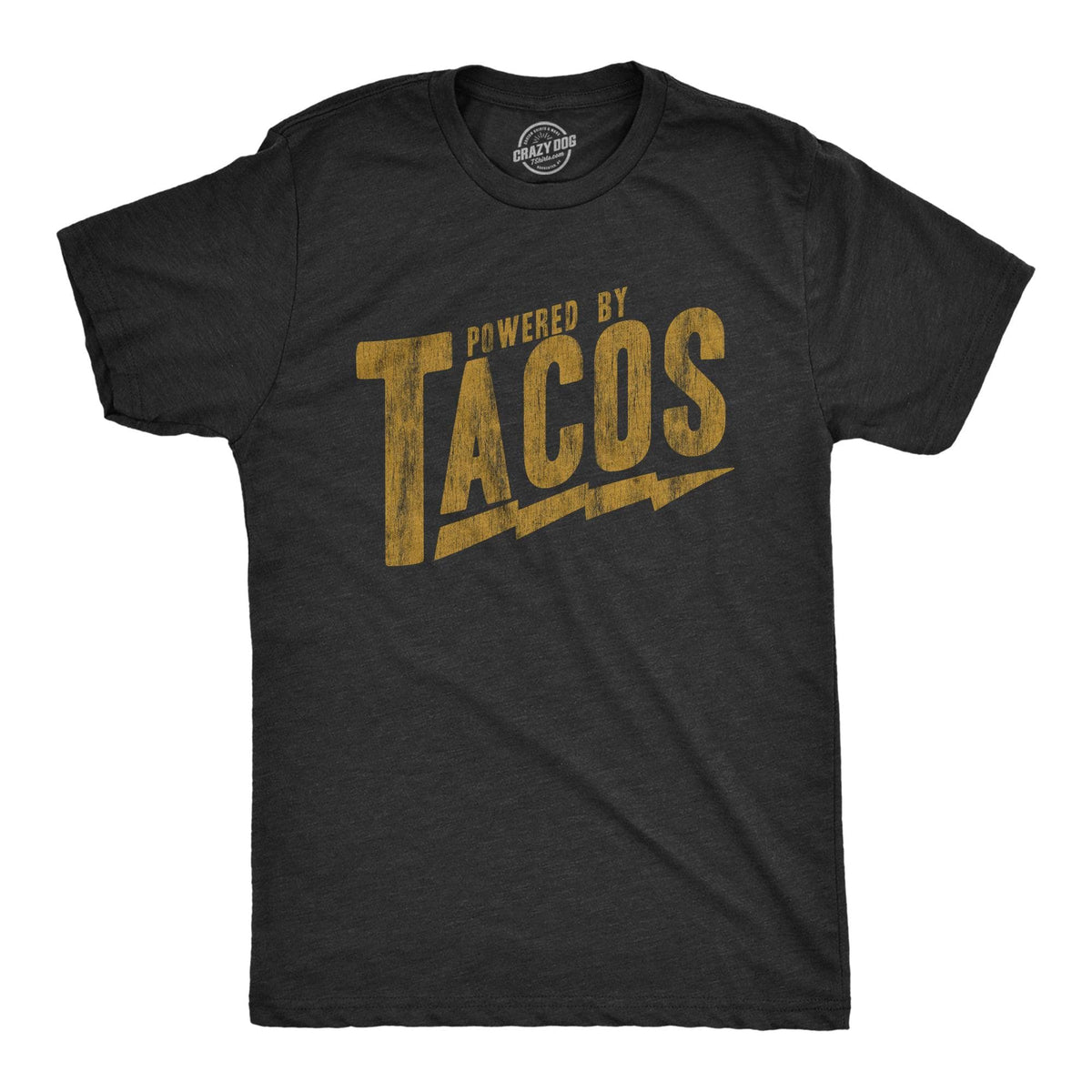 Powered By Tacos Men&#39;s Tshirt  -  Crazy Dog T-Shirts