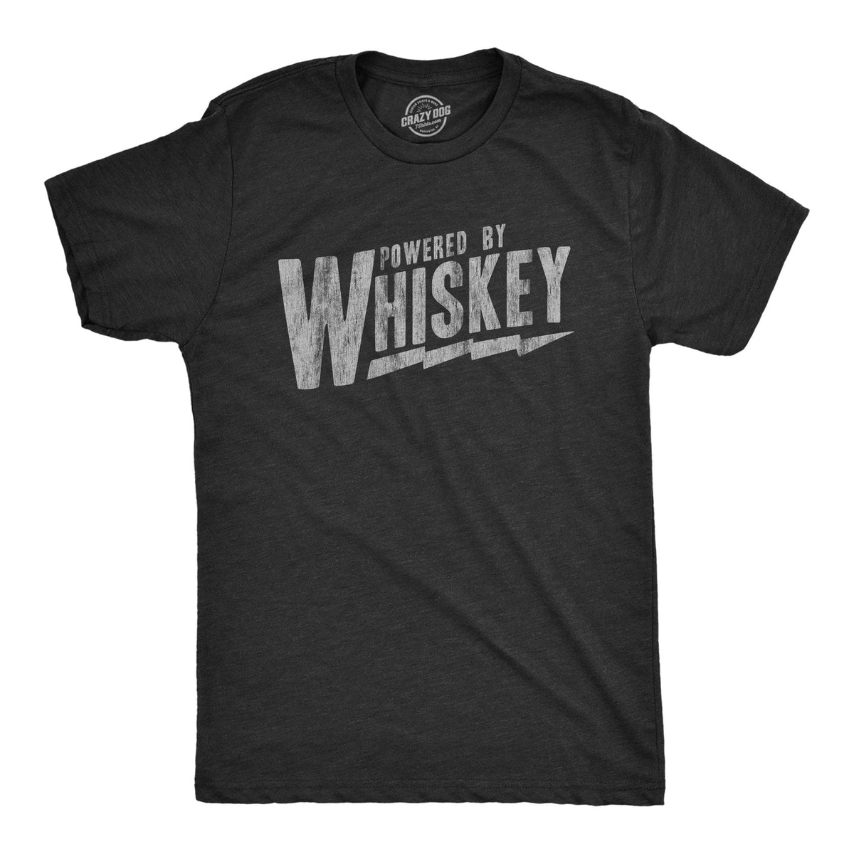 Powered By Whiskey Men&#39;s Tshirt  -  Crazy Dog T-Shirts