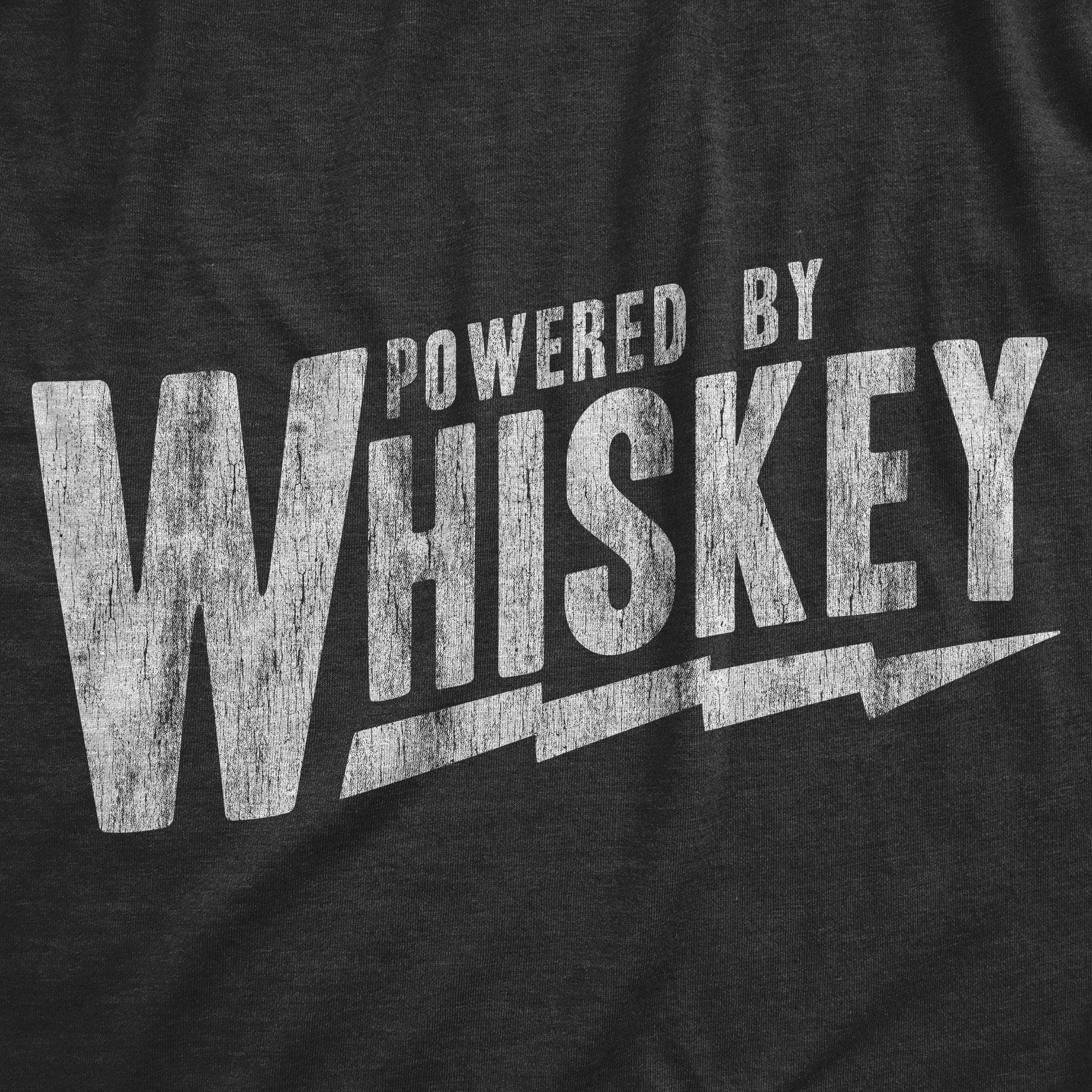Powered By Whiskey Men's Tshirt  -  Crazy Dog T-Shirts