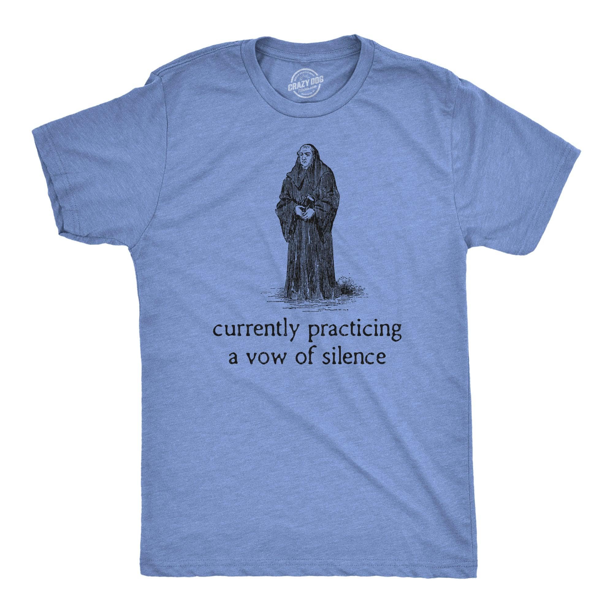 Practicing A Vow Of Silence Men's Tshirt  -  Crazy Dog T-Shirts