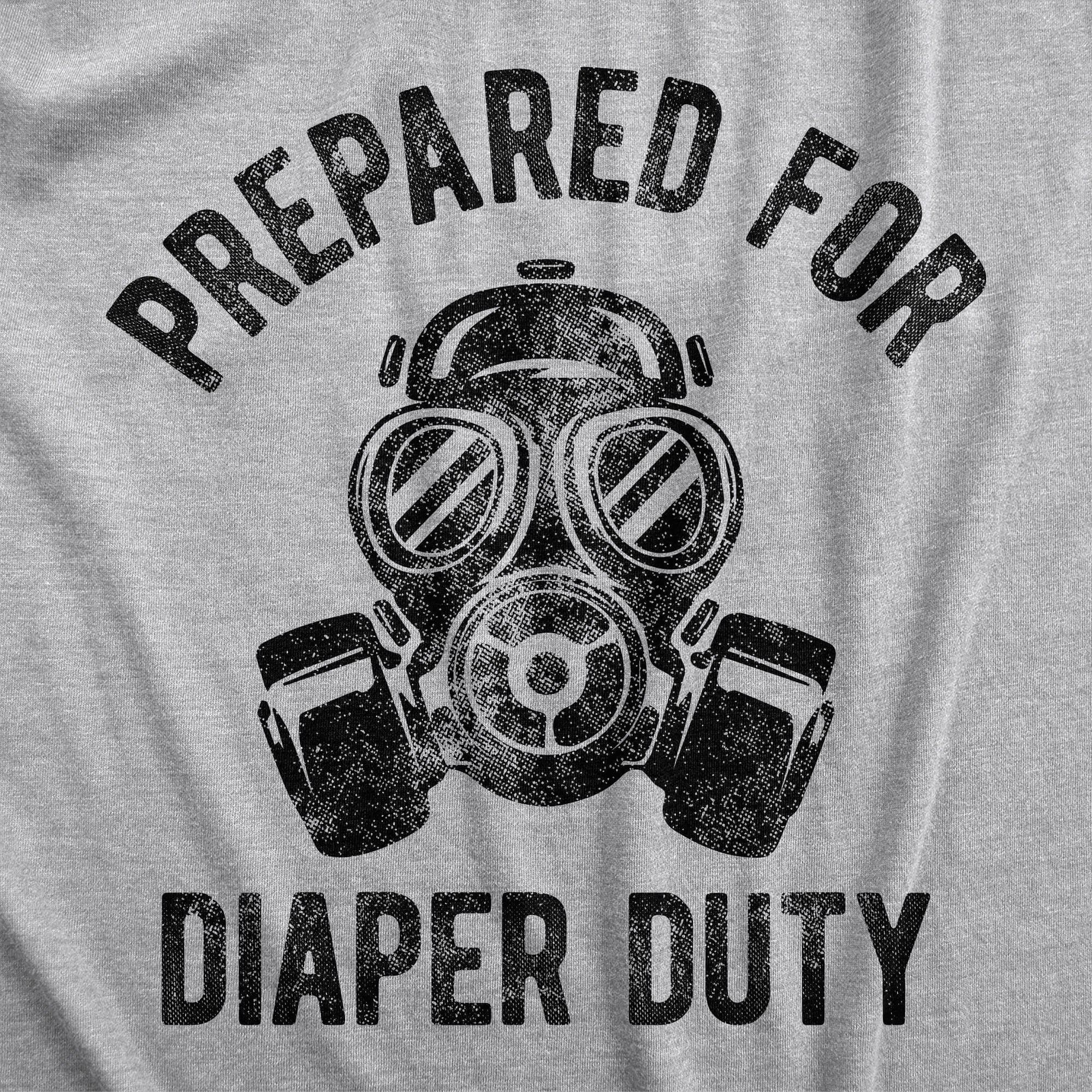 Prepared For Diaper Duty Men's Tshirt - Crazy Dog T-Shirts