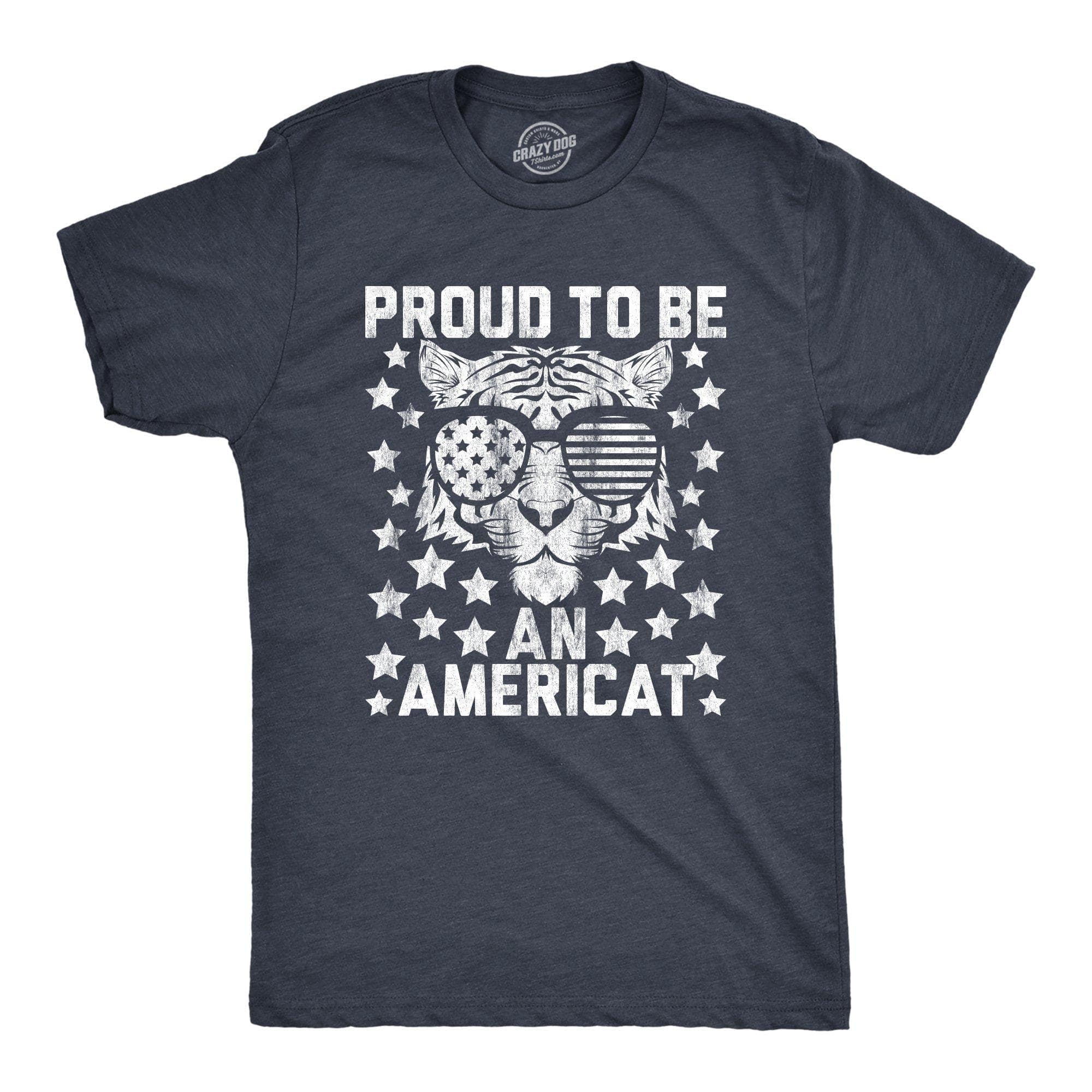 Proud To Be An Americat Men's Tshirt - Crazy Dog T-Shirts