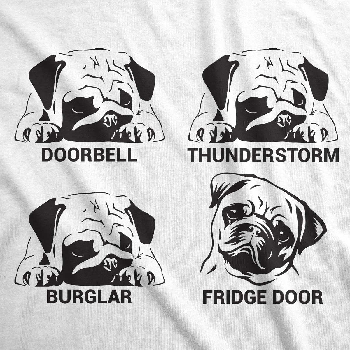 Pug Faces Men&#39;s Tshirt  -  Crazy Dog T-Shirts