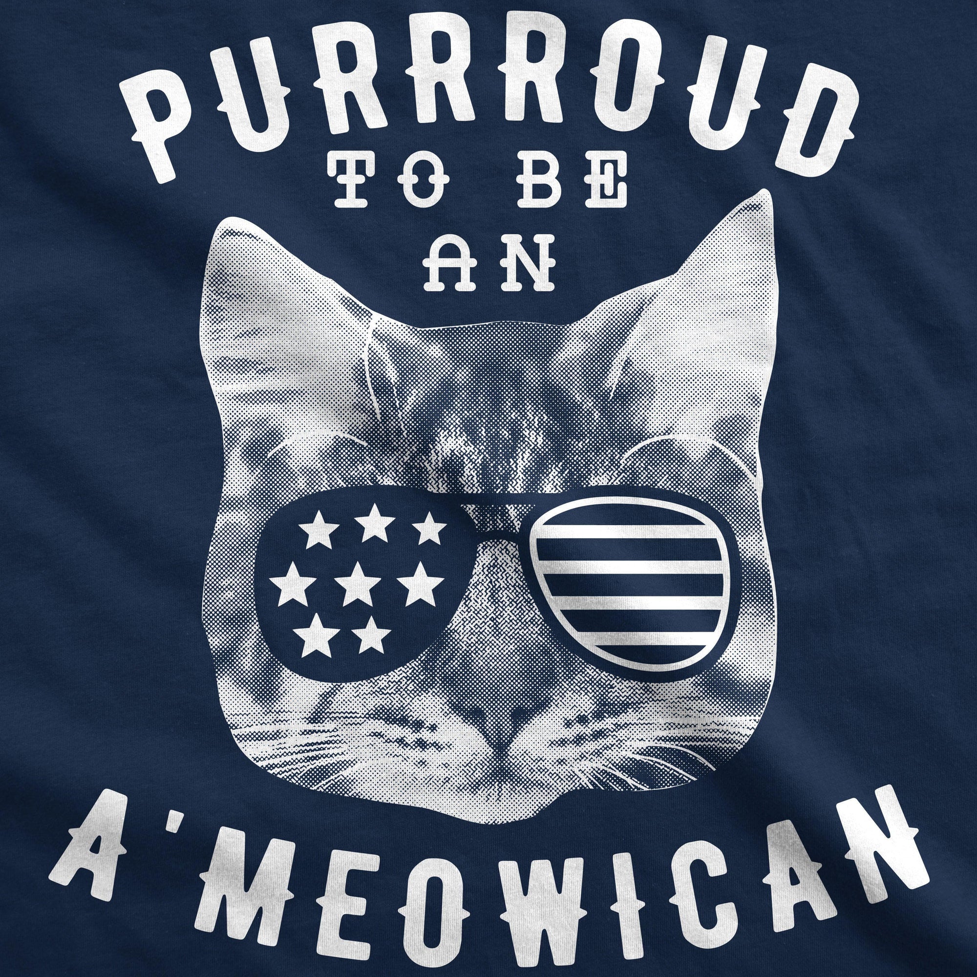 Purrroud To Be An Ameowican Men's Tshirt  -  Crazy Dog T-Shirts