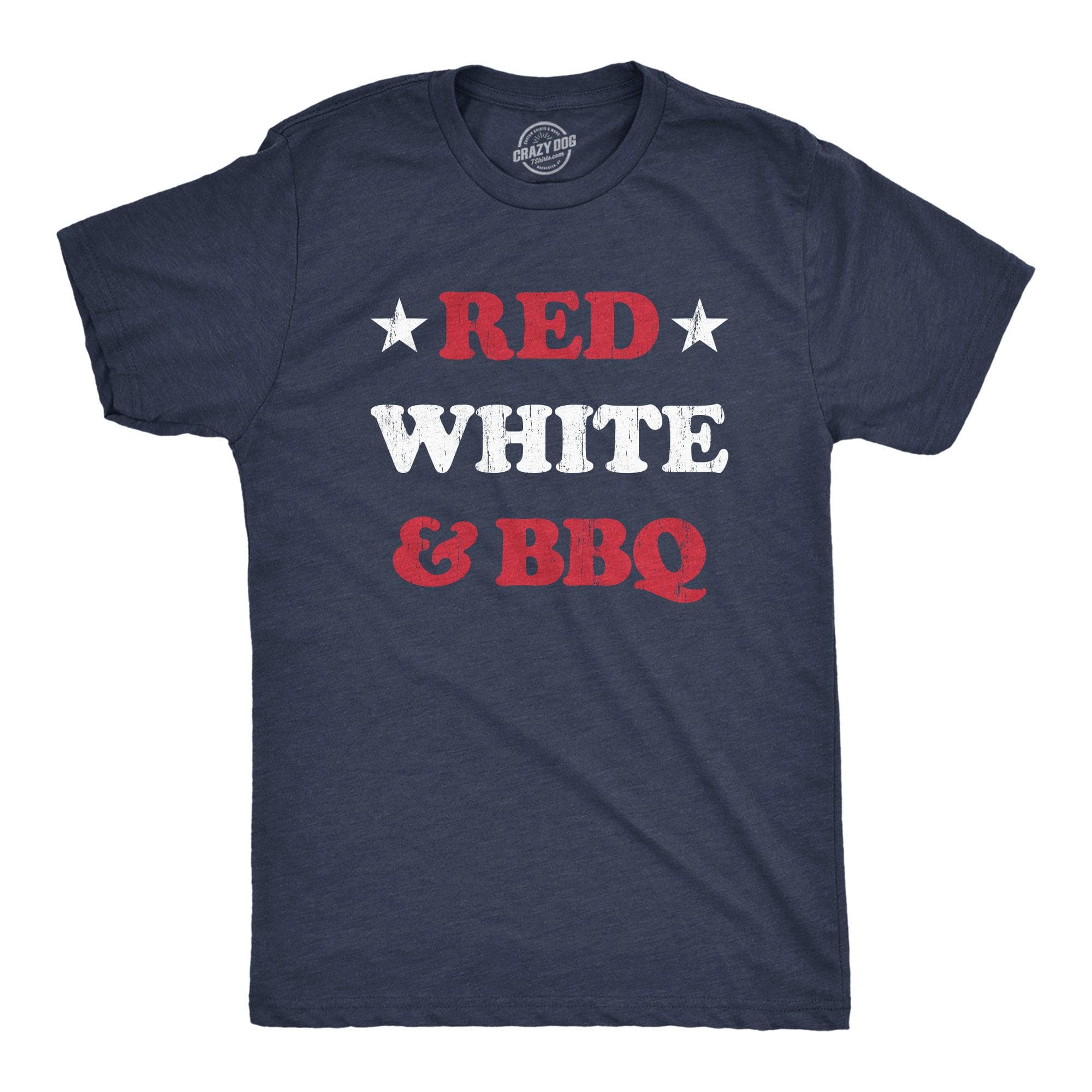Red White And BBQ Men's Tshirt  -  Crazy Dog T-Shirts