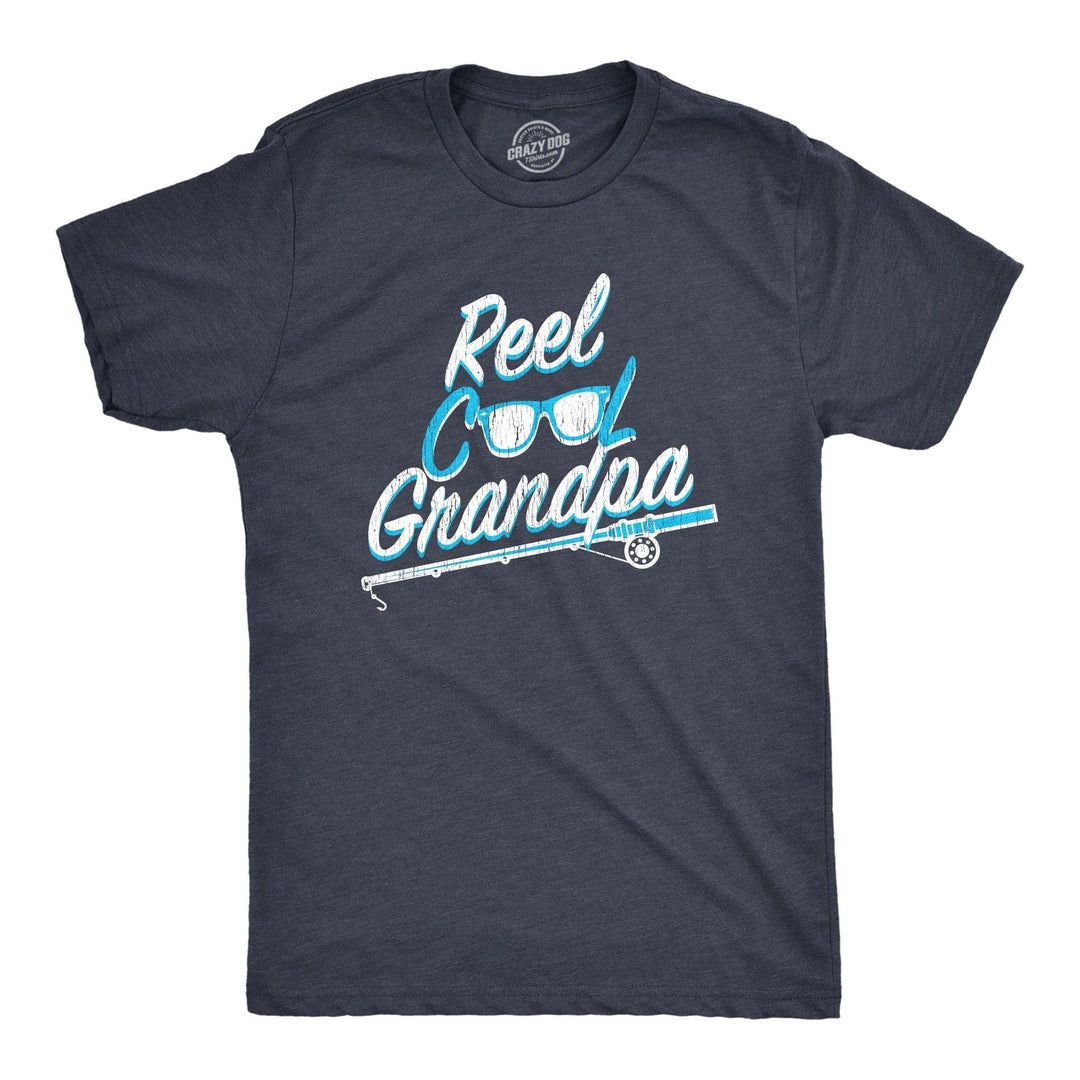 Reel Cool Grandpa Men's Tshirt  -  Crazy Dog T-Shirts
