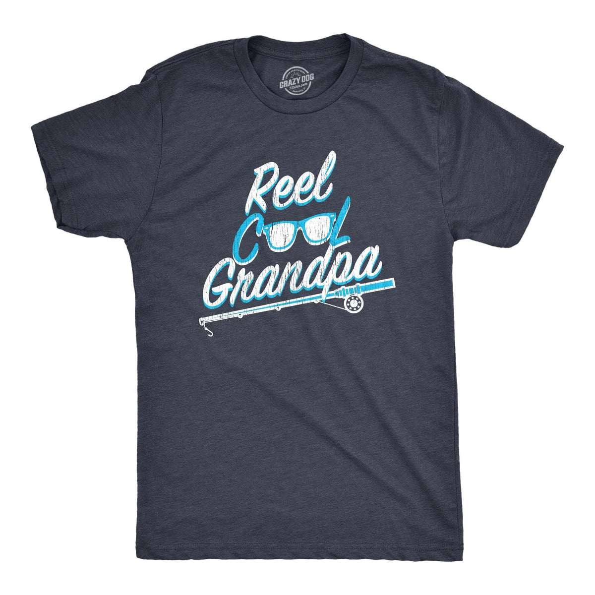Reel Cool Grandpa Men&#39;s Tshirt  -  Crazy Dog T-Shirts