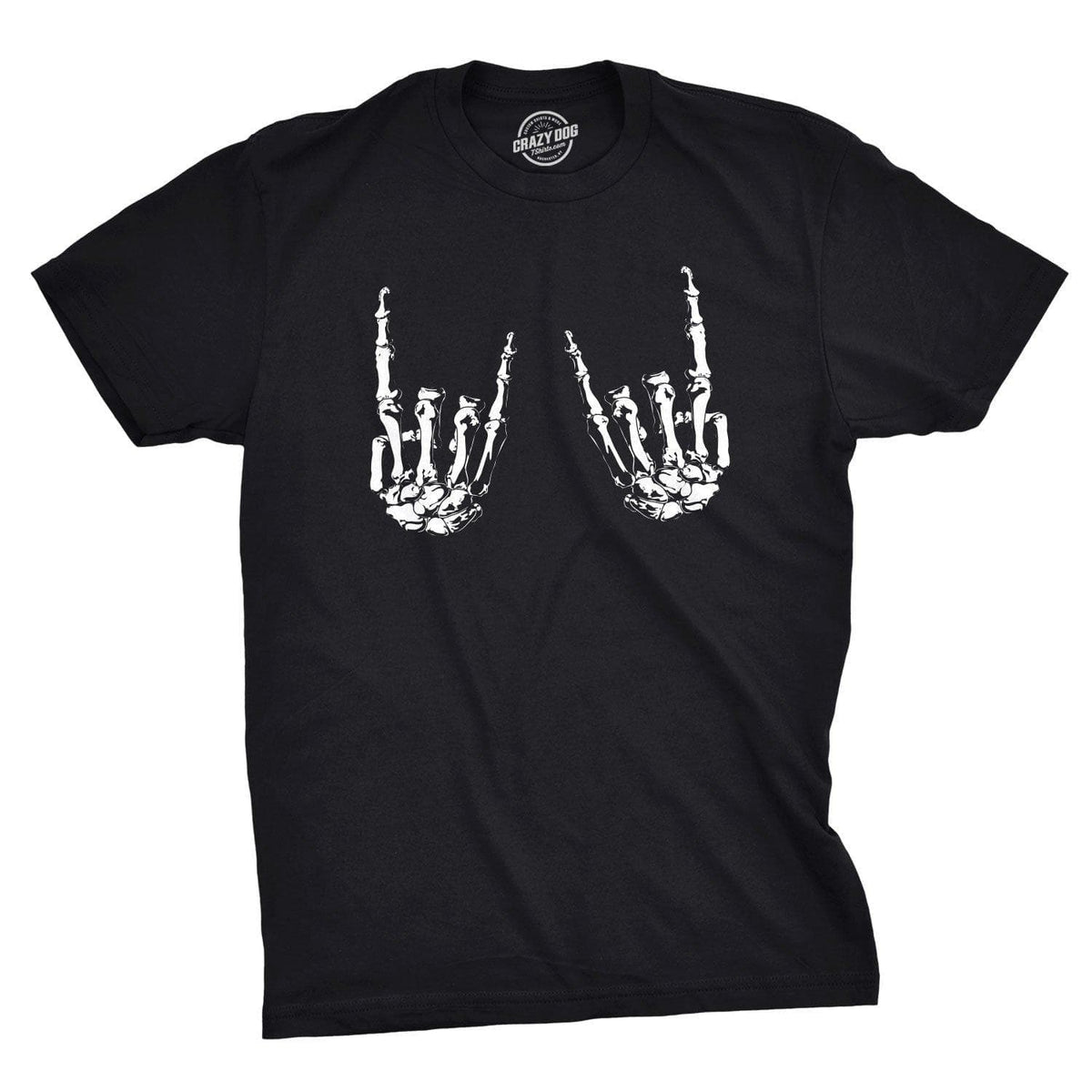 Rock On Bones Men&#39;s Tshirt - Crazy Dog T-Shirts