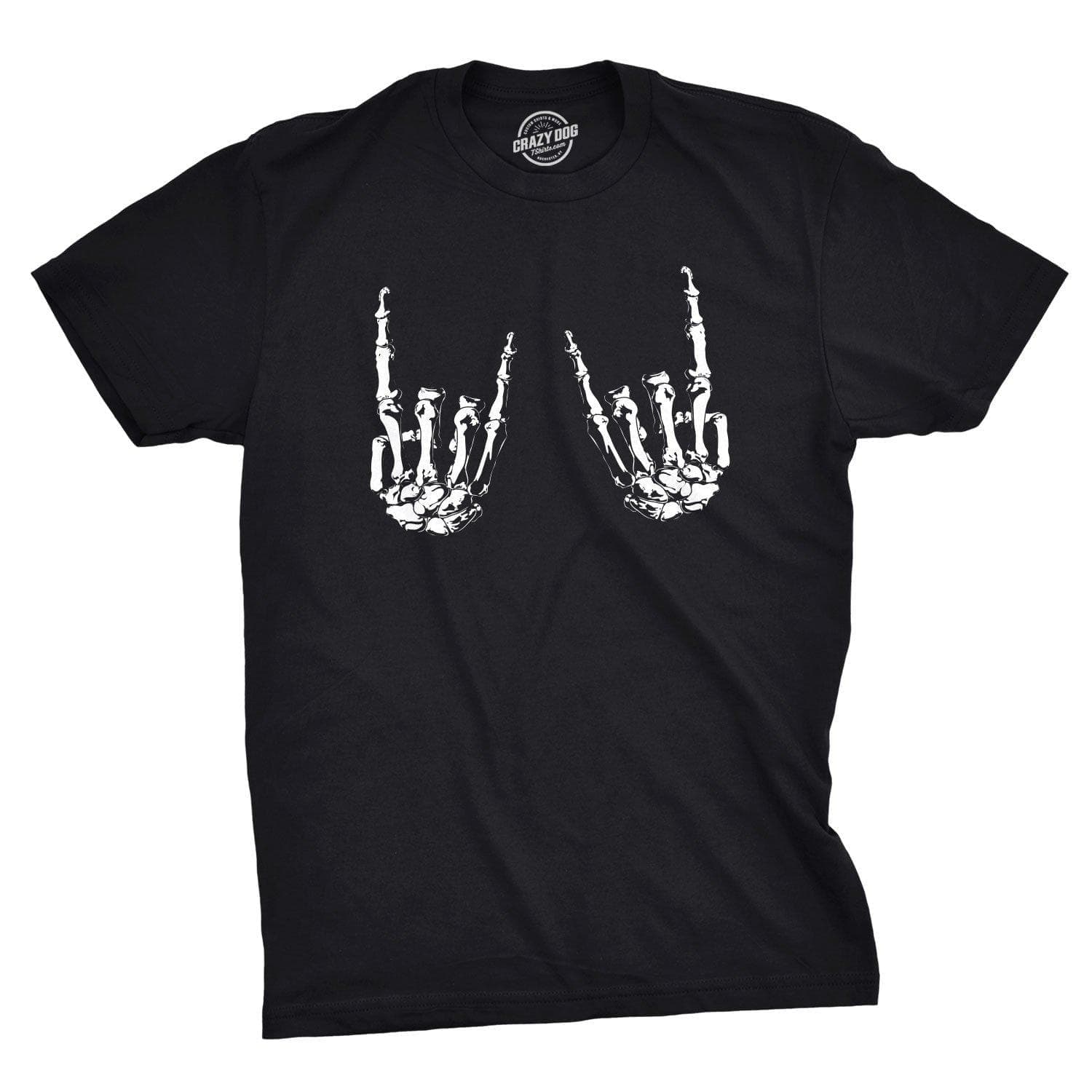 Rock On Bones Men's Tshirt - Crazy Dog T-Shirts
