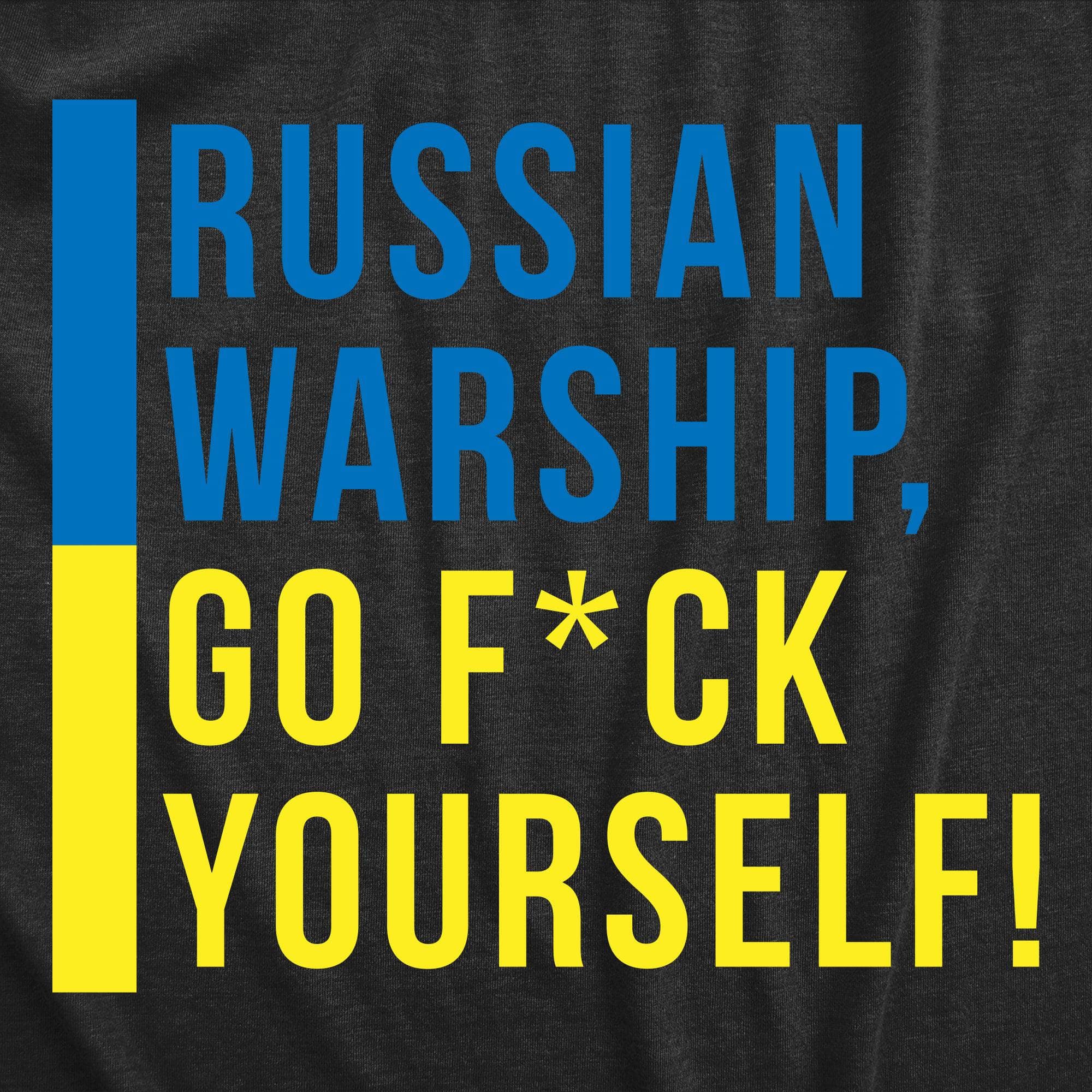 Russian Warship, Go Fuck Yourself Men's Tshirt  -  Crazy Dog T-Shirts