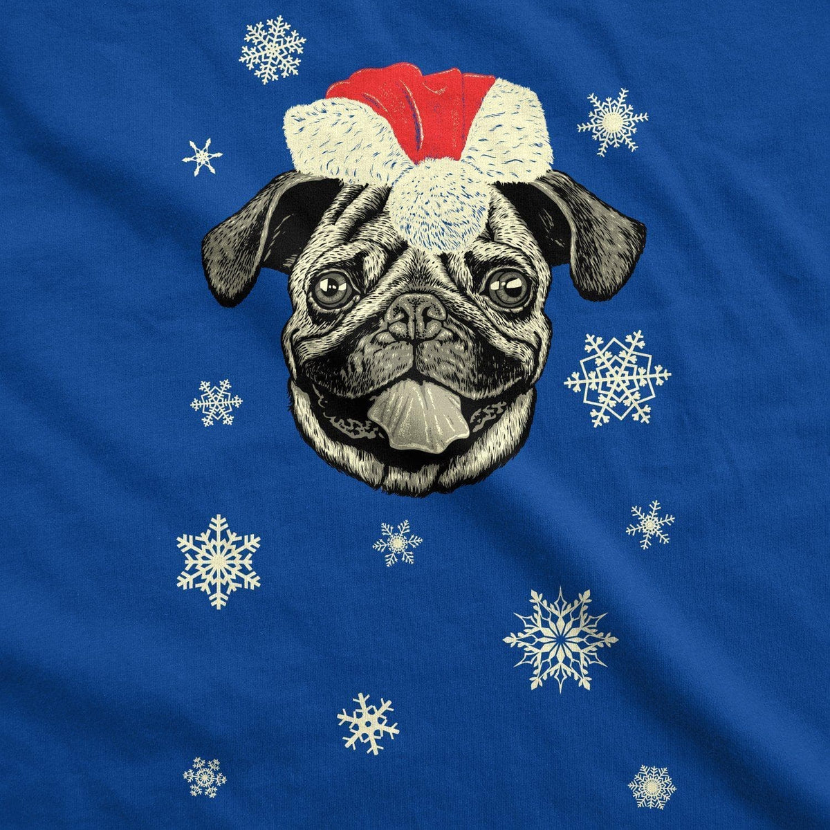 Santa Pug Ugly Christmas Sweater Men&#39;s Tshirt - Crazy Dog T-Shirts