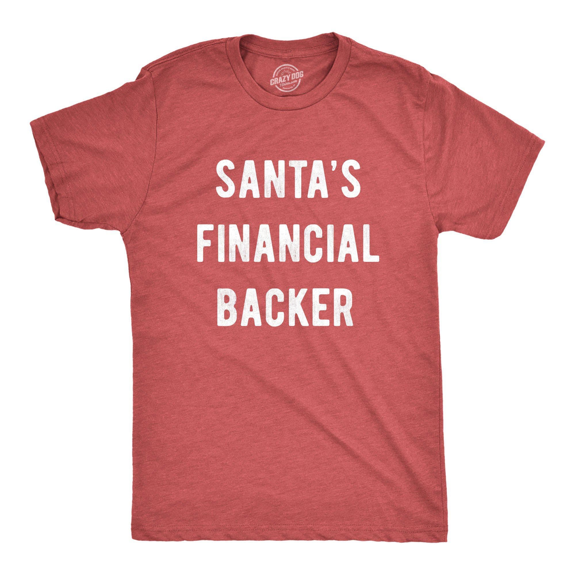 Santa's Financial Backer Men's Tshirt - Crazy Dog T-Shirts