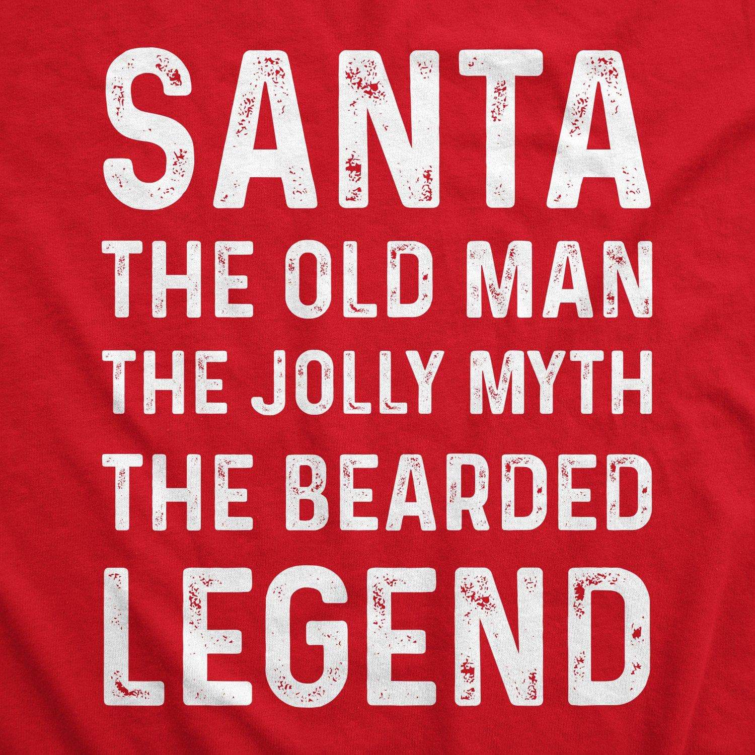 Santa The Old Man The Jolly Myth The Bearded Legend Men's Tshirt - Crazy Dog T-Shirts