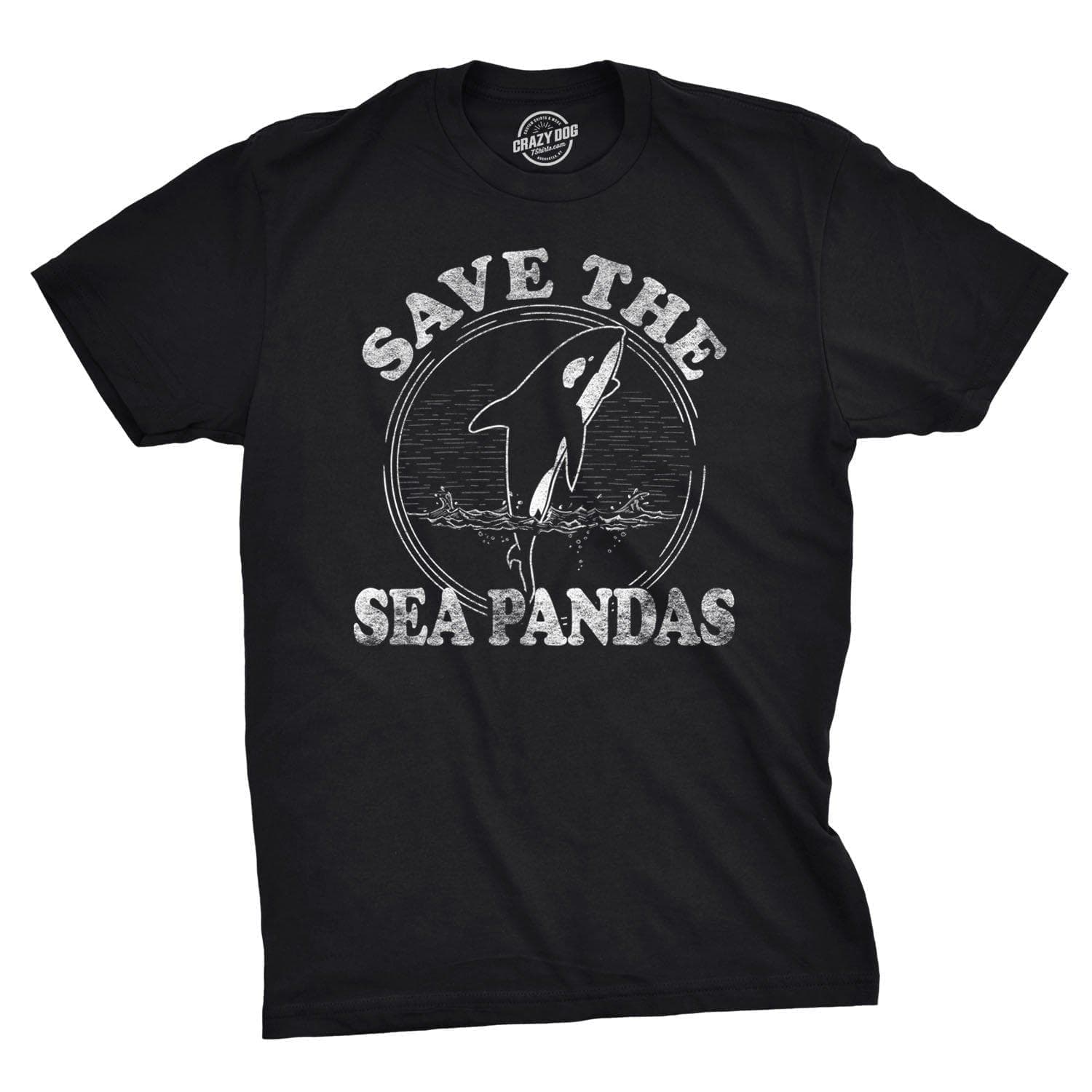 Save The Sea Pandas Men's Tshirt  -  Crazy Dog T-Shirts